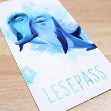 nikima Lesezeichen Delfin Lesezeichen, zum lesen üben Grundschule 10-100 Stück