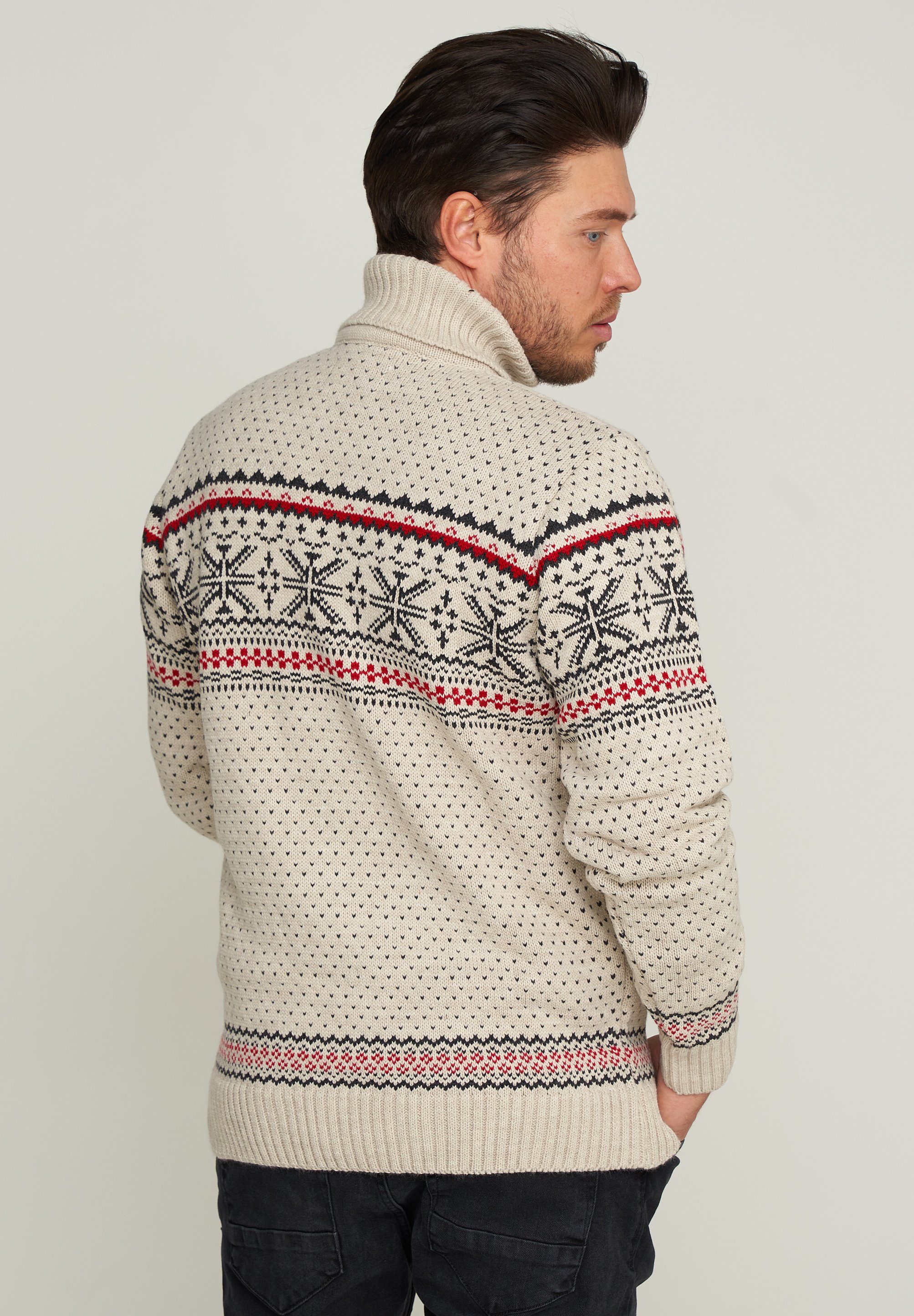 Grobstrick CARISMA CRTRIRE Rollkragenpullover Beige