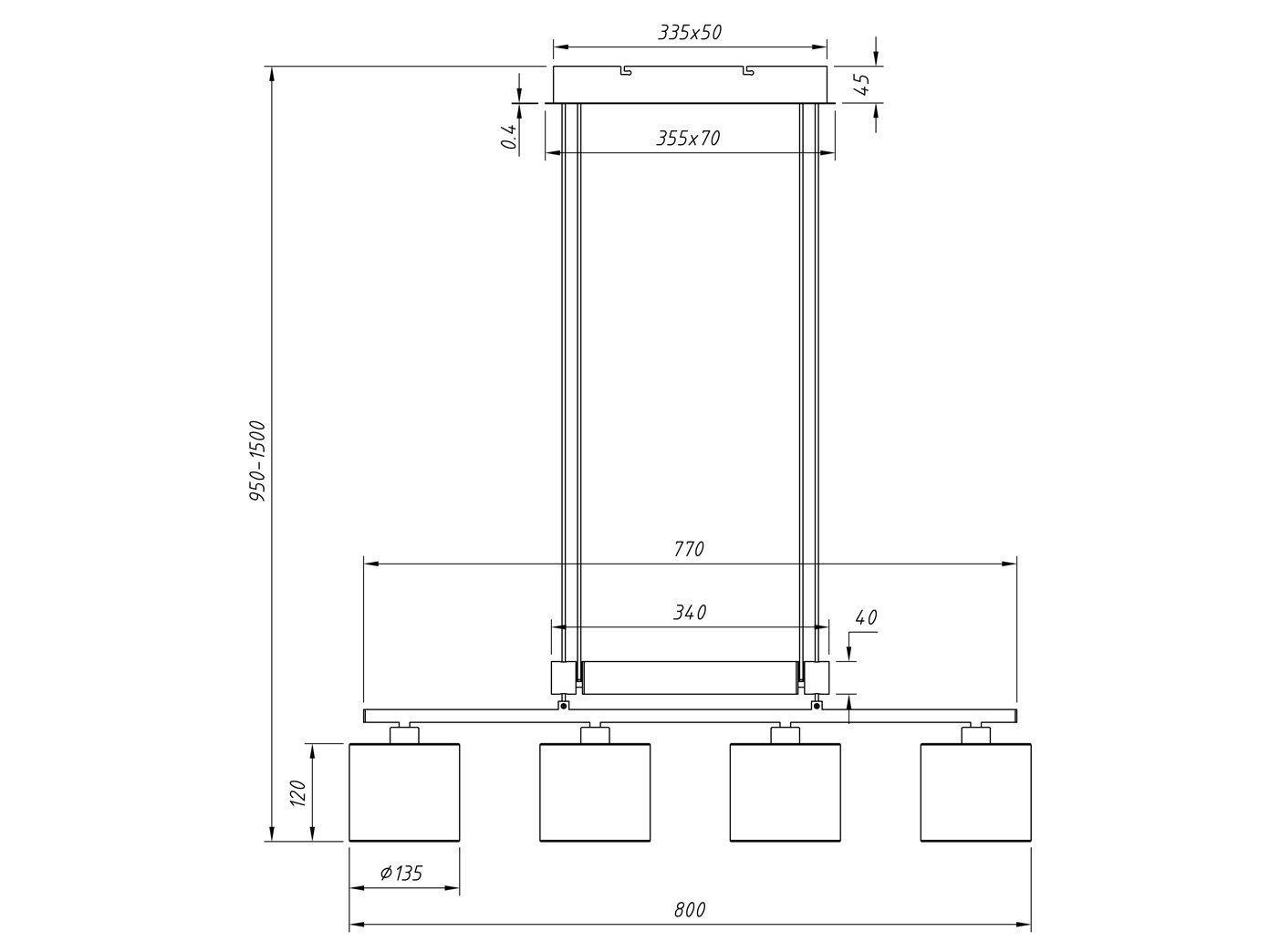 Zugpendelleuchten meineWunschleuchte 77cm Pendelleuchte, höhenverstellbar LED Dimmfunktion, Grau wechselbar, Stoff-lampe LED Breite Warmweiß, ausziehbar,