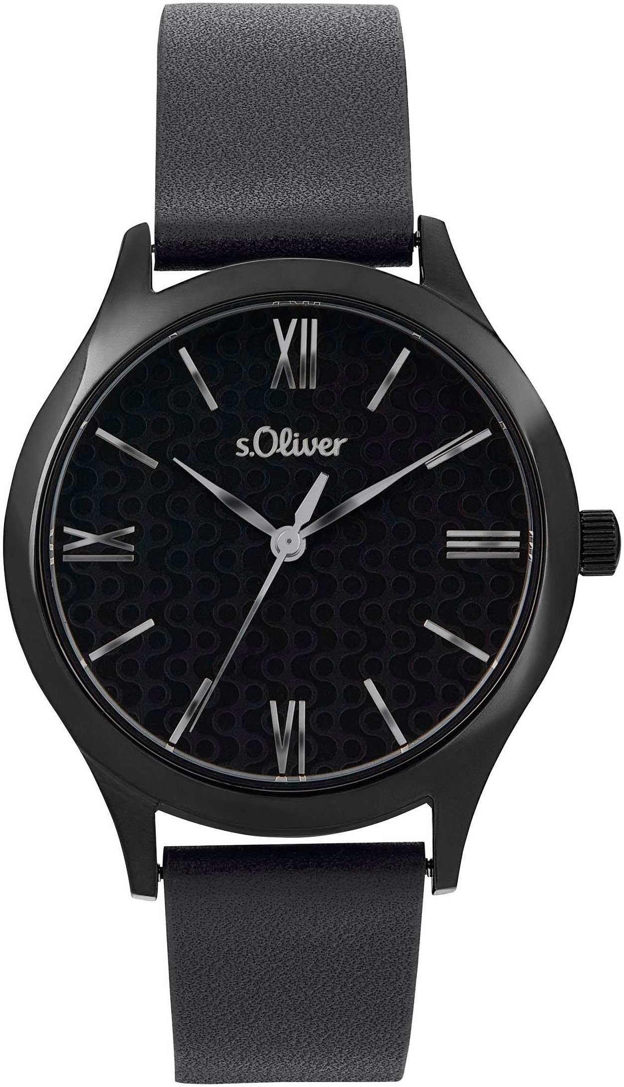 s.Oliver Quarzuhr 2035439, Armbanduhr, Damenuhr, analog, Lederarmband