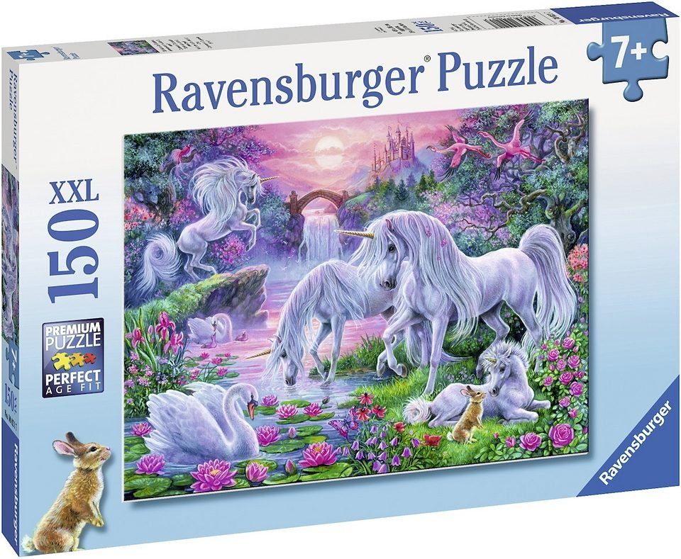 Ravensburger weltweit 150 Einhörner - im Germany, Puzzleteile, Abendrot, Wald FSC® Puzzle Made - schützt in