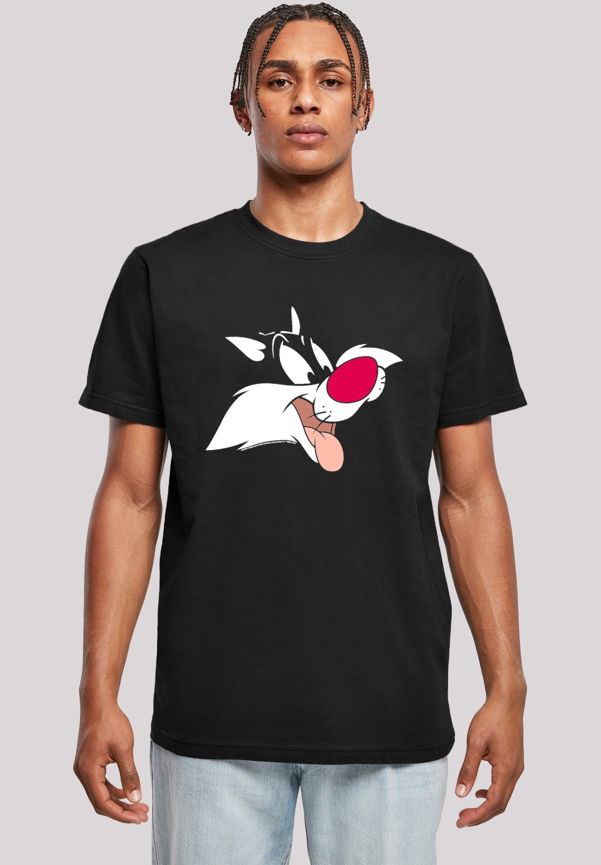 F4NT4STIC T-Shirt T-Shirt 'Looney Tunes Sylvester' Herren,Premium Merch,Regular-Fit,Basic,Bedruckt