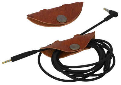 Gusti Leder Jarl Kabelzubehör, (Kabelorganizer Kabelbinder Kopfhörerkabelhalter, 1-tlg., Vintagedesign)