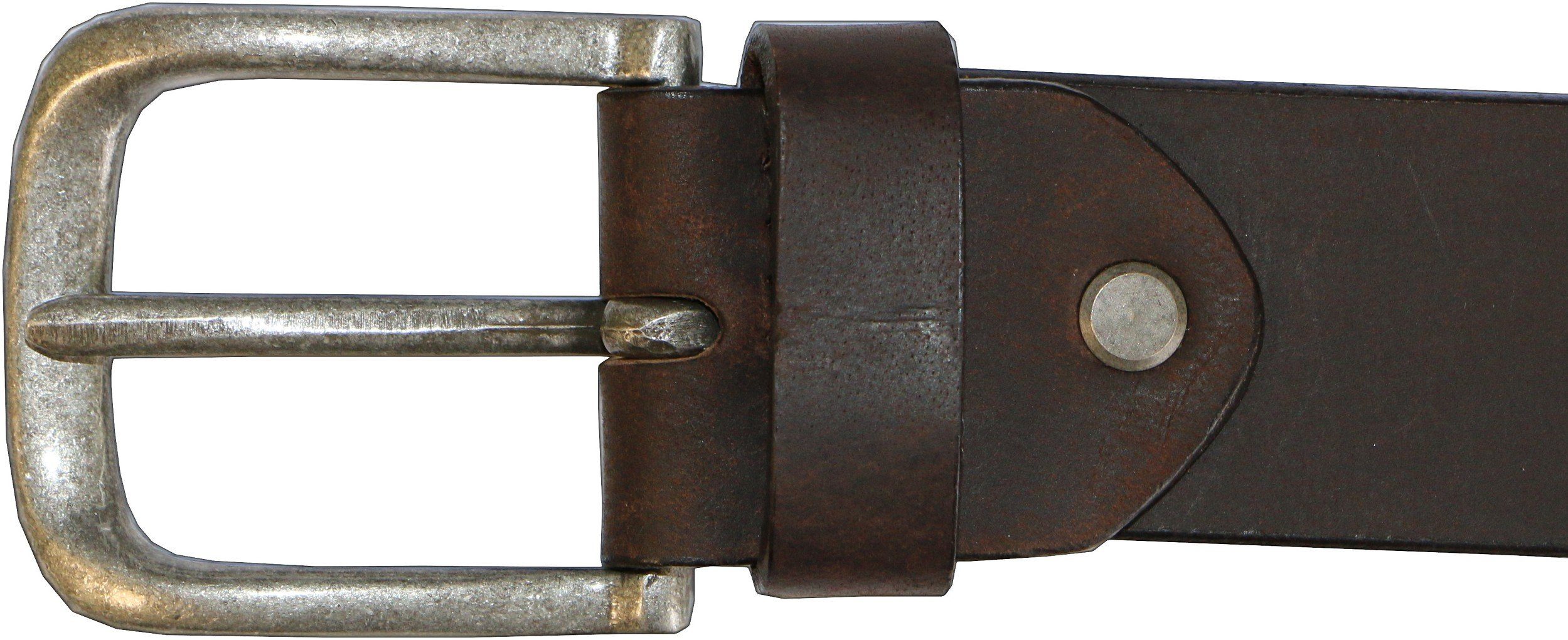 La Chasse® Ledergürtel Büffelledergürtel "Bison" Ledergürtel Rindsleder braun schwarz cognac