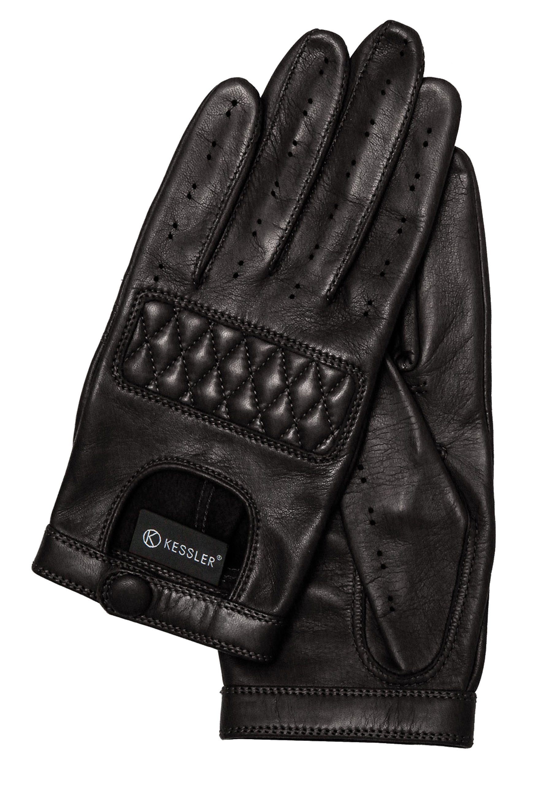 KESSLER Lederhandschuhe Hailey Driver`s Glove MILKY BLACK
