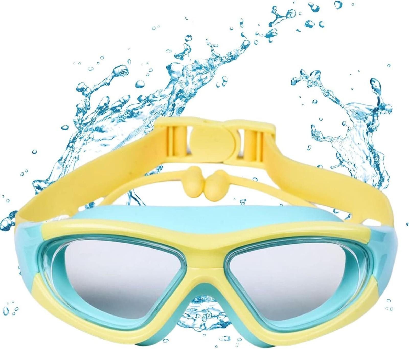 FELIXLEO Schwimmbrille Kinder Schwimmbrille mit Ohrstöpsel Schwimmbrillen für Kinder