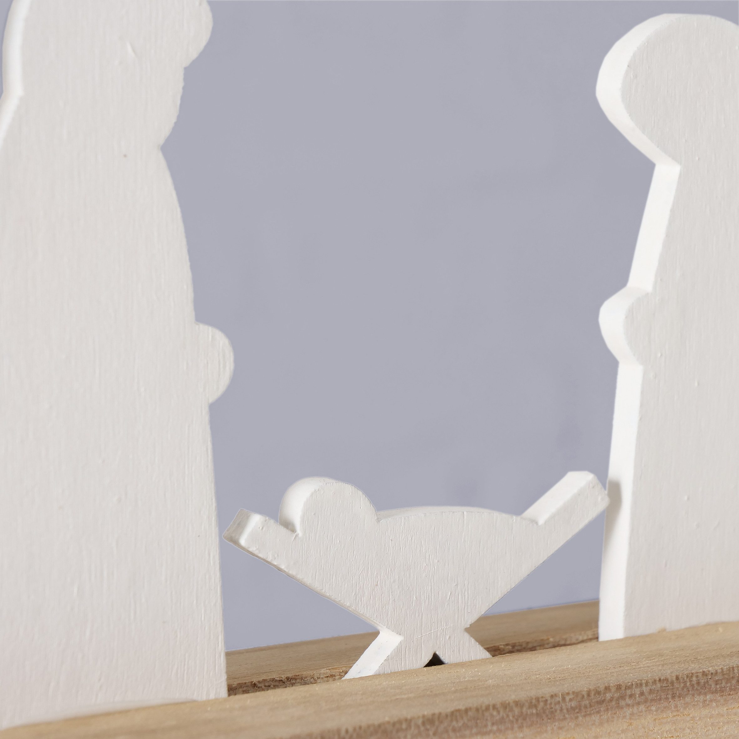 Spetebo Krippe Silhouette Weihnachtskrippe aus Holz (1-tlg), Deko Aufsteller für Weihnachten