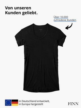 FINN Design Unterhemd Anti-Schweiß Unterhemd Herren mit verkürztem Ärmel mit extra kurzen Ärmeln - Perfekt unter Kurzarm-Hemden und Polo-Shirts