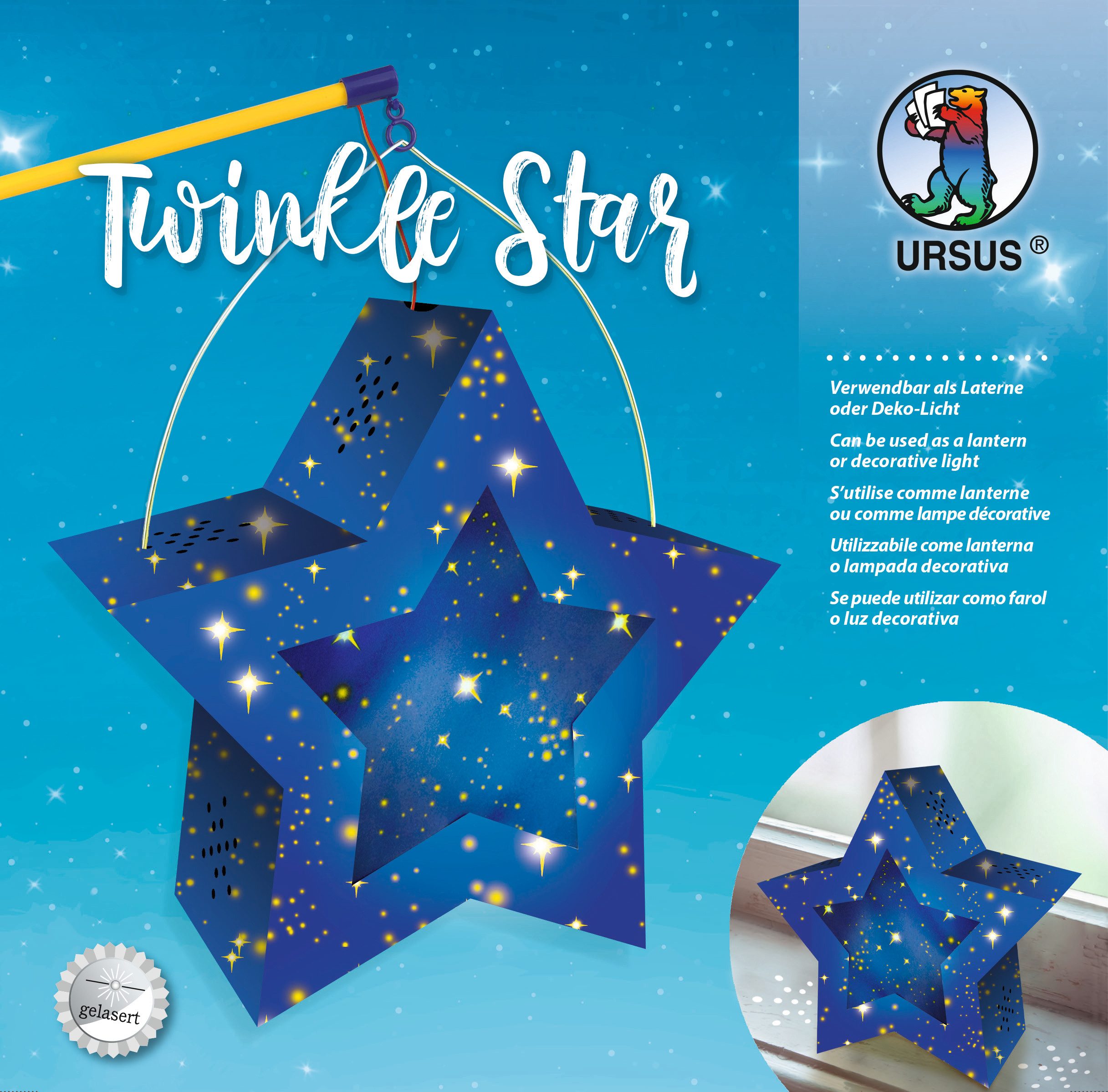 Ursus - Ludwig Bähr Papierlaterne Twinkle Star, Ø 19 cm