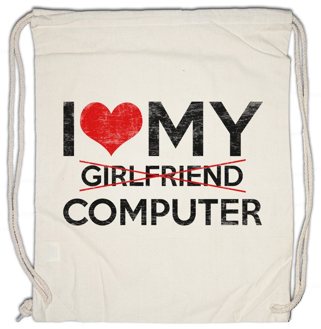 Turnbeutel I Love My Computer Turnbeutel Informatiker Girlfriend Programmierer PC