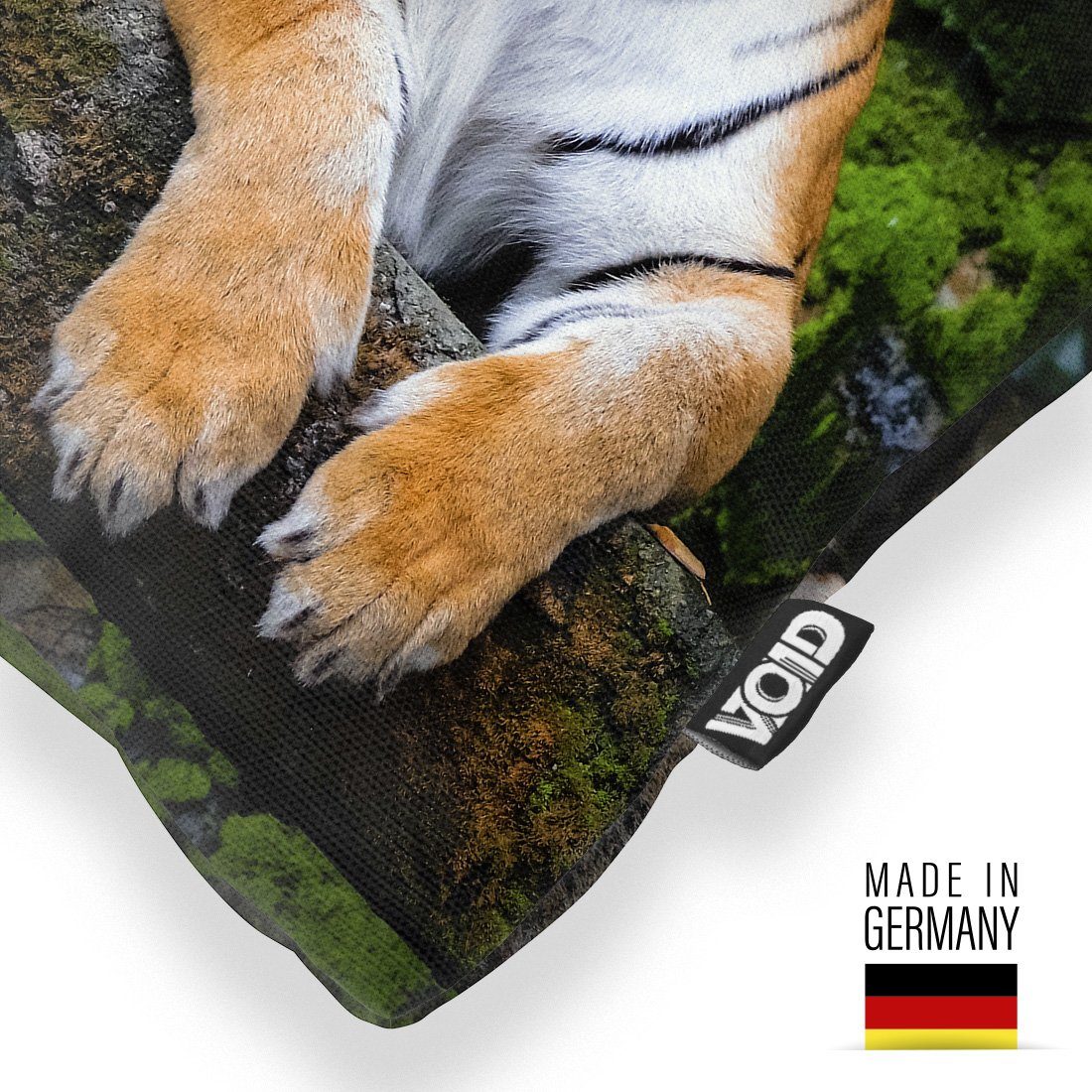 Kissenbezug, VOID Kissenbezug Afrik Safari Stück), Tiger Raubkatze (1 Katze Dschungel Tiger Sofa-Kissen Urwald Dschungel