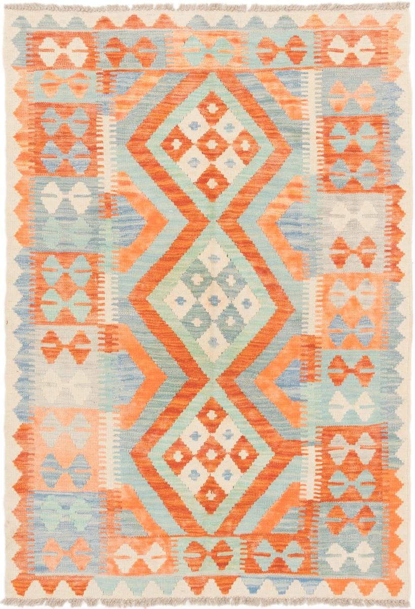 Orientteppich Kelim Afghan 101x147 Handgewebter Orientteppich, Nain Trading, rechteckig, Höhe: 3 mm
