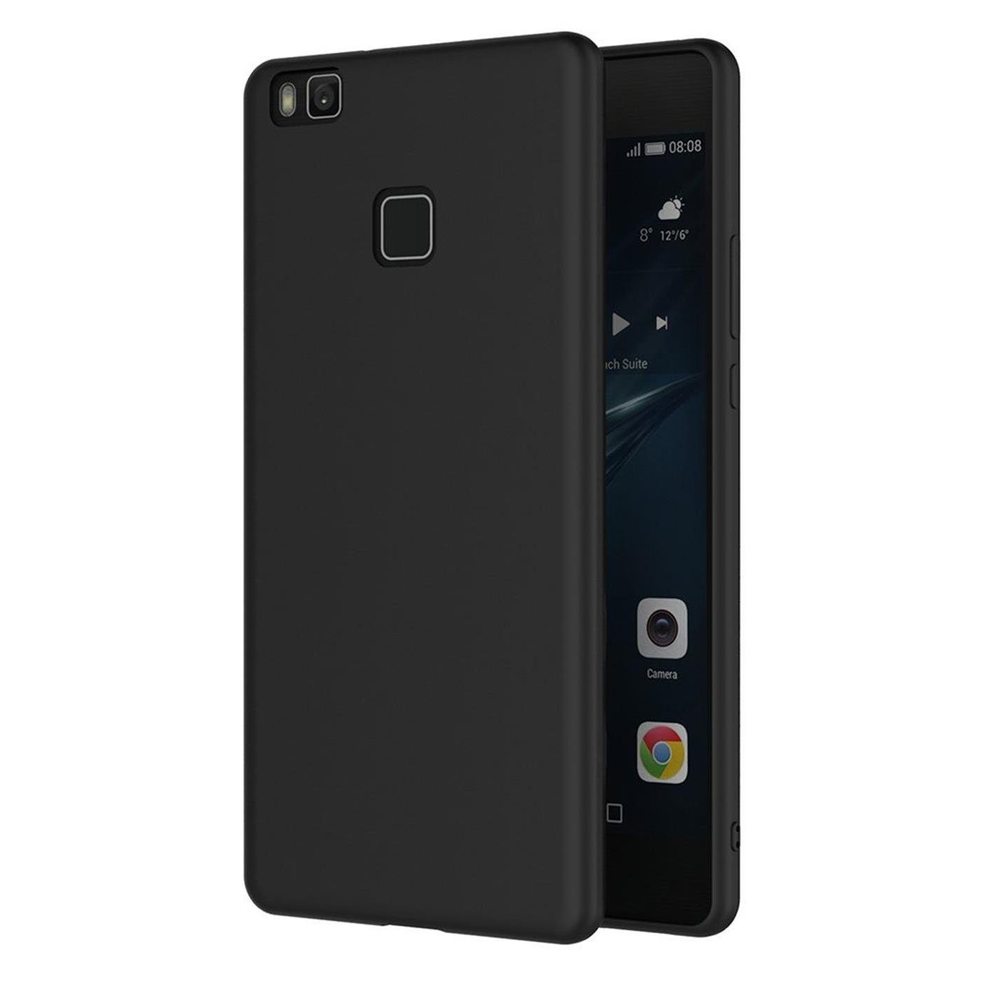 CoolGadget Handyhülle Black Series Handy Hülle für Huawei P9 Lite 5,2 Zoll,  Edle Silikon Handyhülle Schlicht Robust Schutzhülle für Huawei P9 Lite Hülle