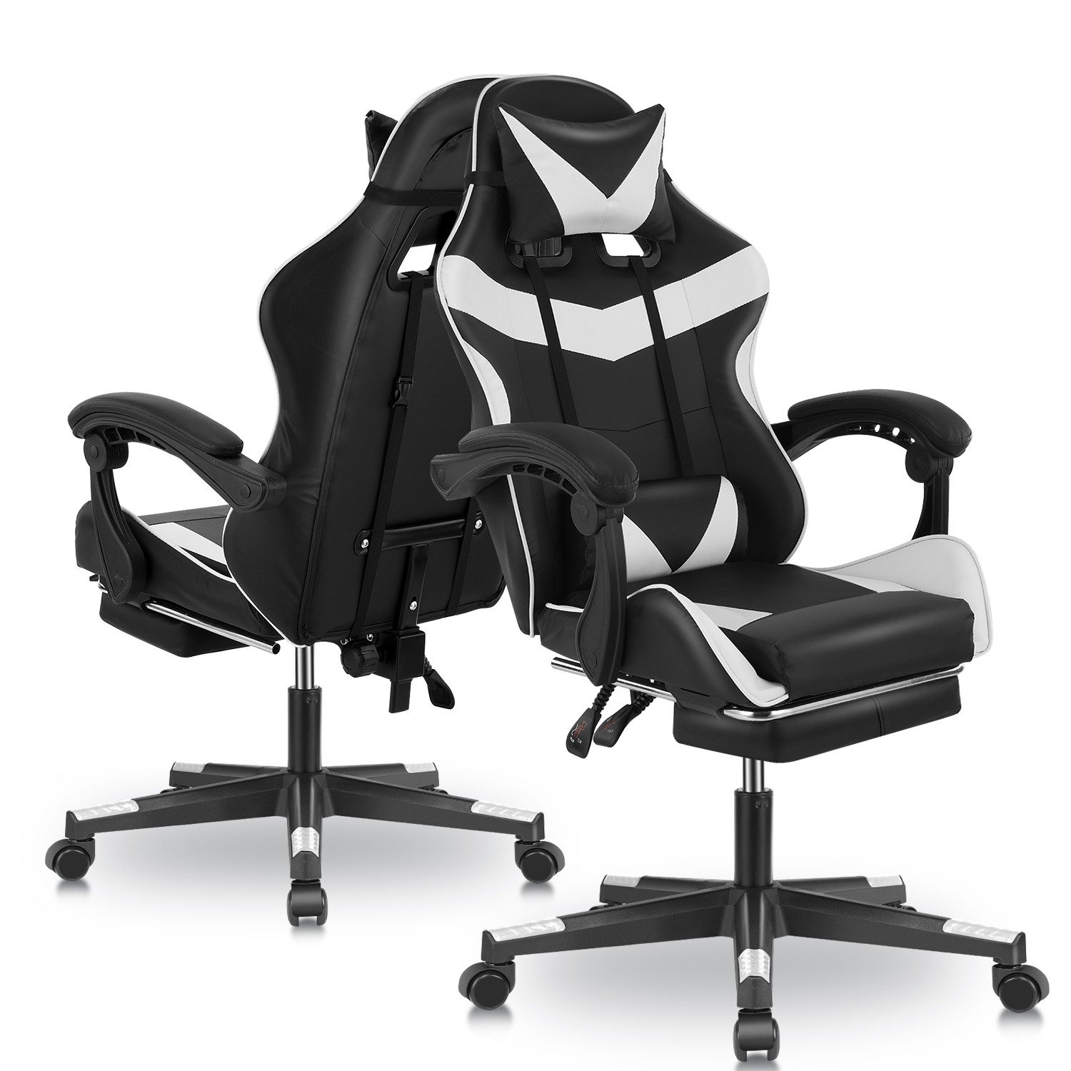 LOVONLIVE Gaming-Stuhl Bürostuhl mit Massagefunktion, Lendenkissen, günstig online kaufen