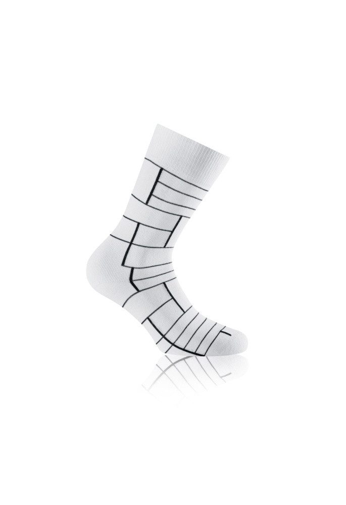 Rohner Socks Socken Tagessocke Fashion weiss/schwarz Herren - 1 Paar