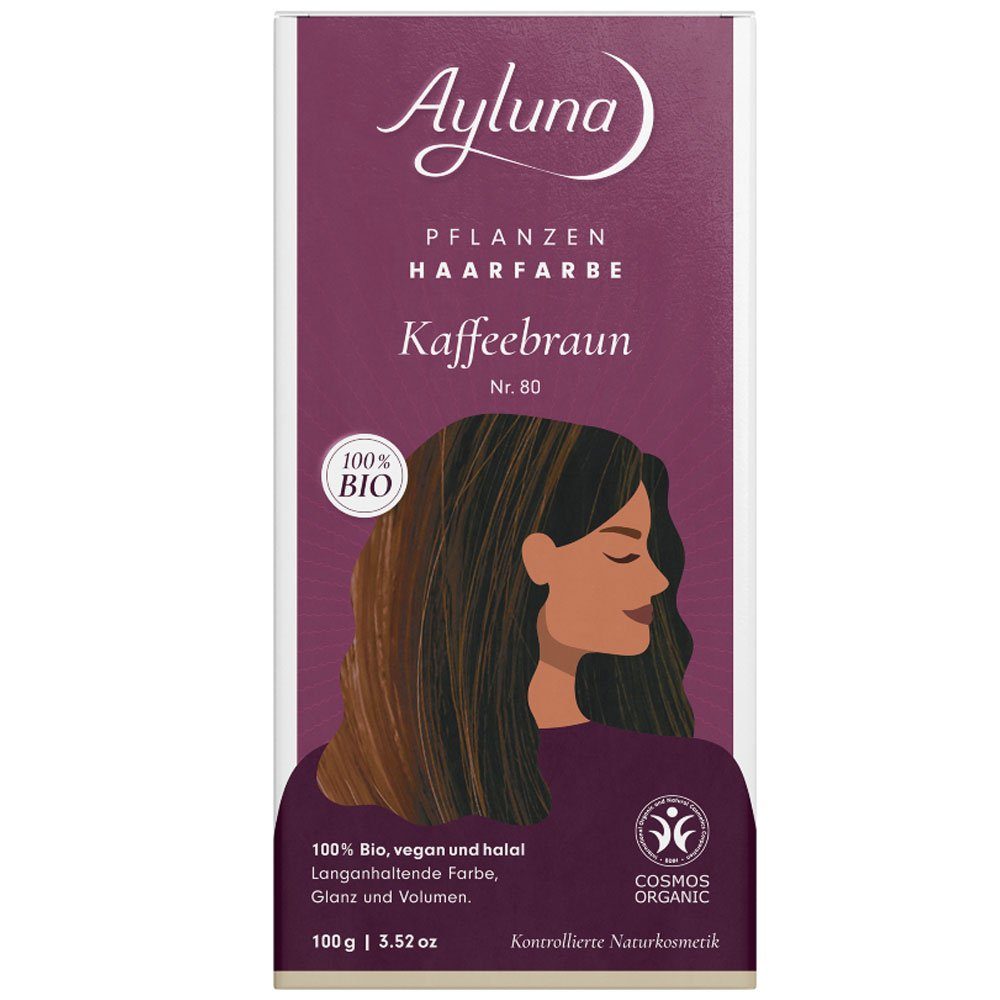 Ayluna Haarfarbe Kaffeebraun, Braun, 100 g