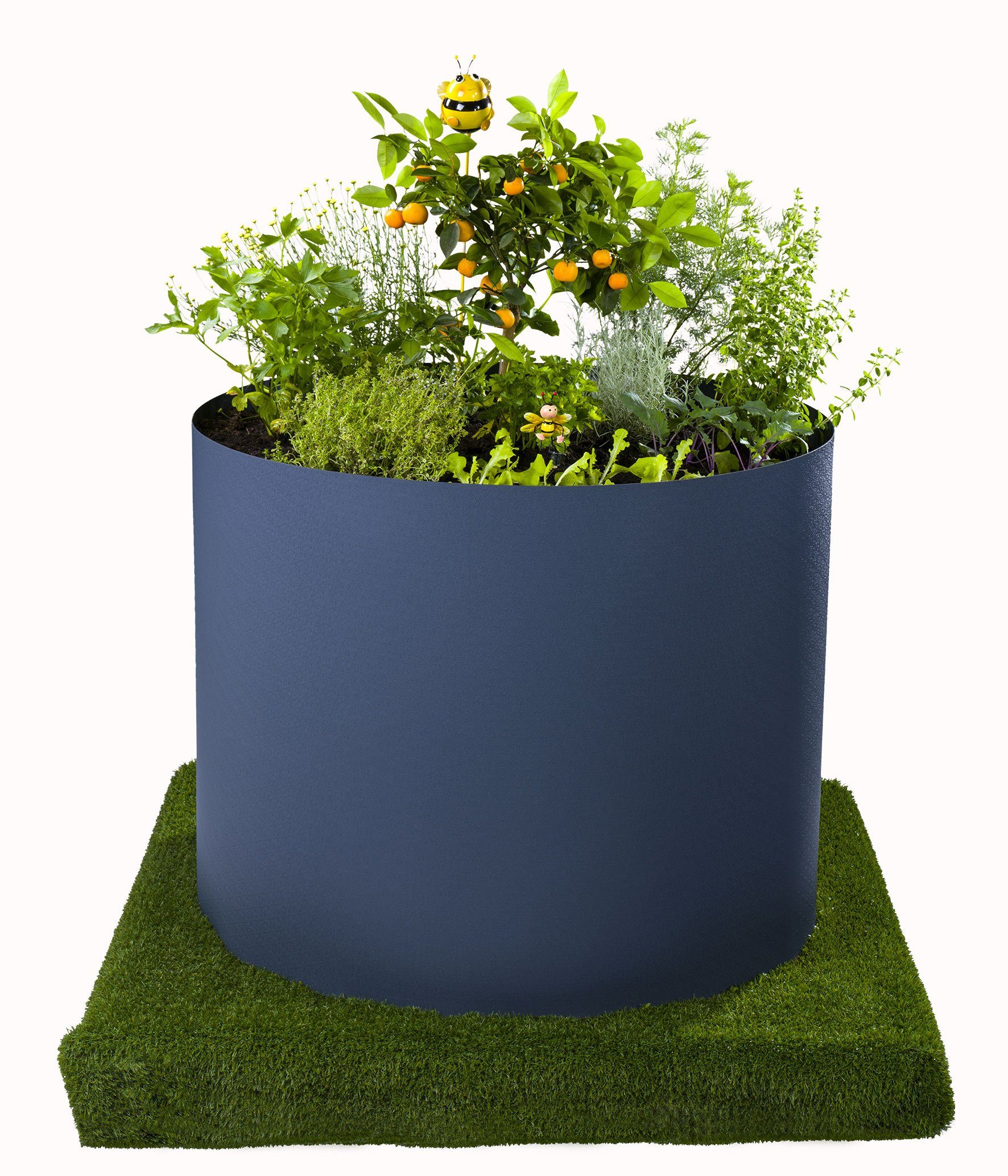 Jardinion Hochbeet (Hochbeet 80cm x Ø100cm Volumen für 70 Liter Erde, 1 St), Materialstärke 2 mm, für Garten oder Balkon