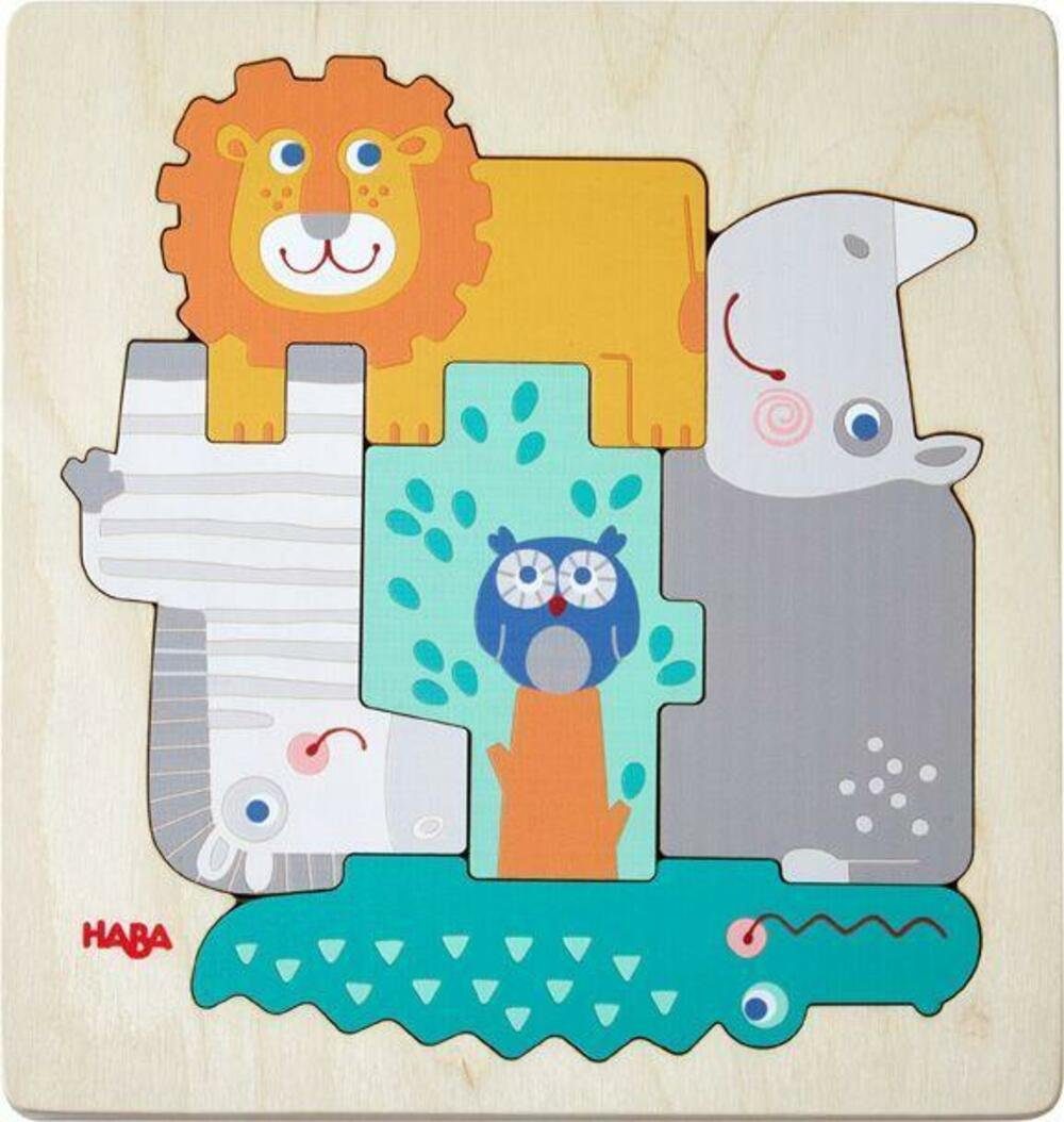 Haba Puzzle Holzpuzzle Tierisch wild, Puzzleteile