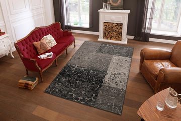 Teppich Bennet, my home, rechteckig, Höhe: 7 mm, Vintage Design, flach, Kurzflor, weich, pflegeleicht, elegant