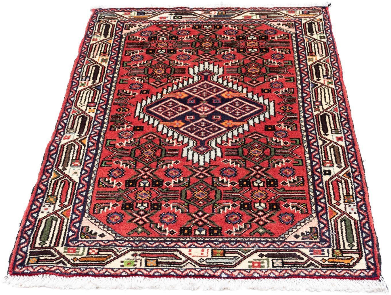 Wollteppich Hosseinabad Medaillon Rosso 119 x 81 cm, morgenland, rechteckig, Höhe: 10 mm, Handgeknüpft
