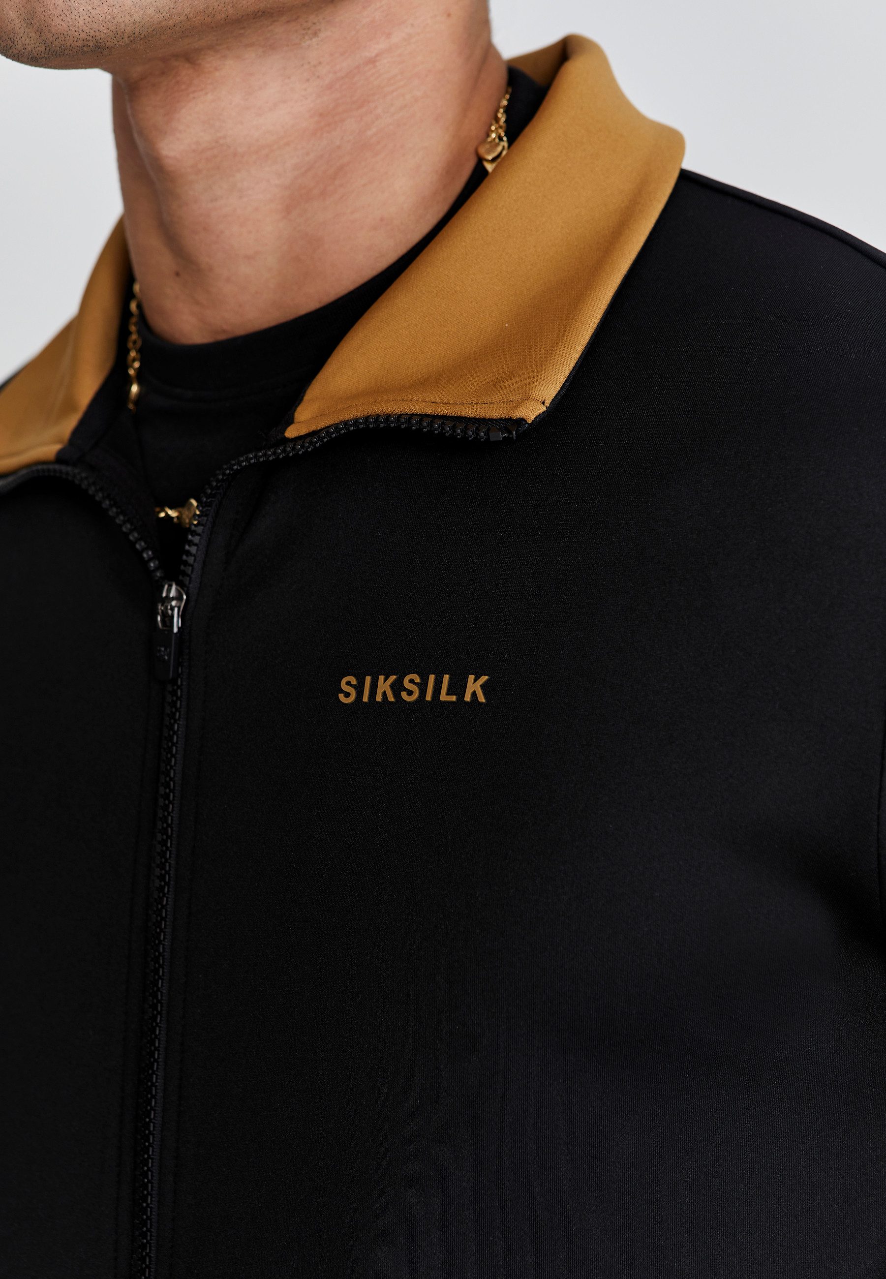 Siksilk Sweatjacke SikSilk Herren Schwarze Trainingsjacke