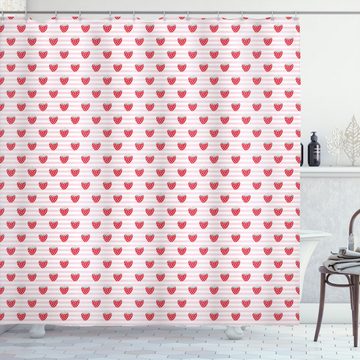 Abakuhaus Duschvorhang Moderner Digitaldruck mit 12 Haken auf Stoff Wasser Resistent Breite 175 cm, Höhe 180 cm, Erdbeere girlish Muster