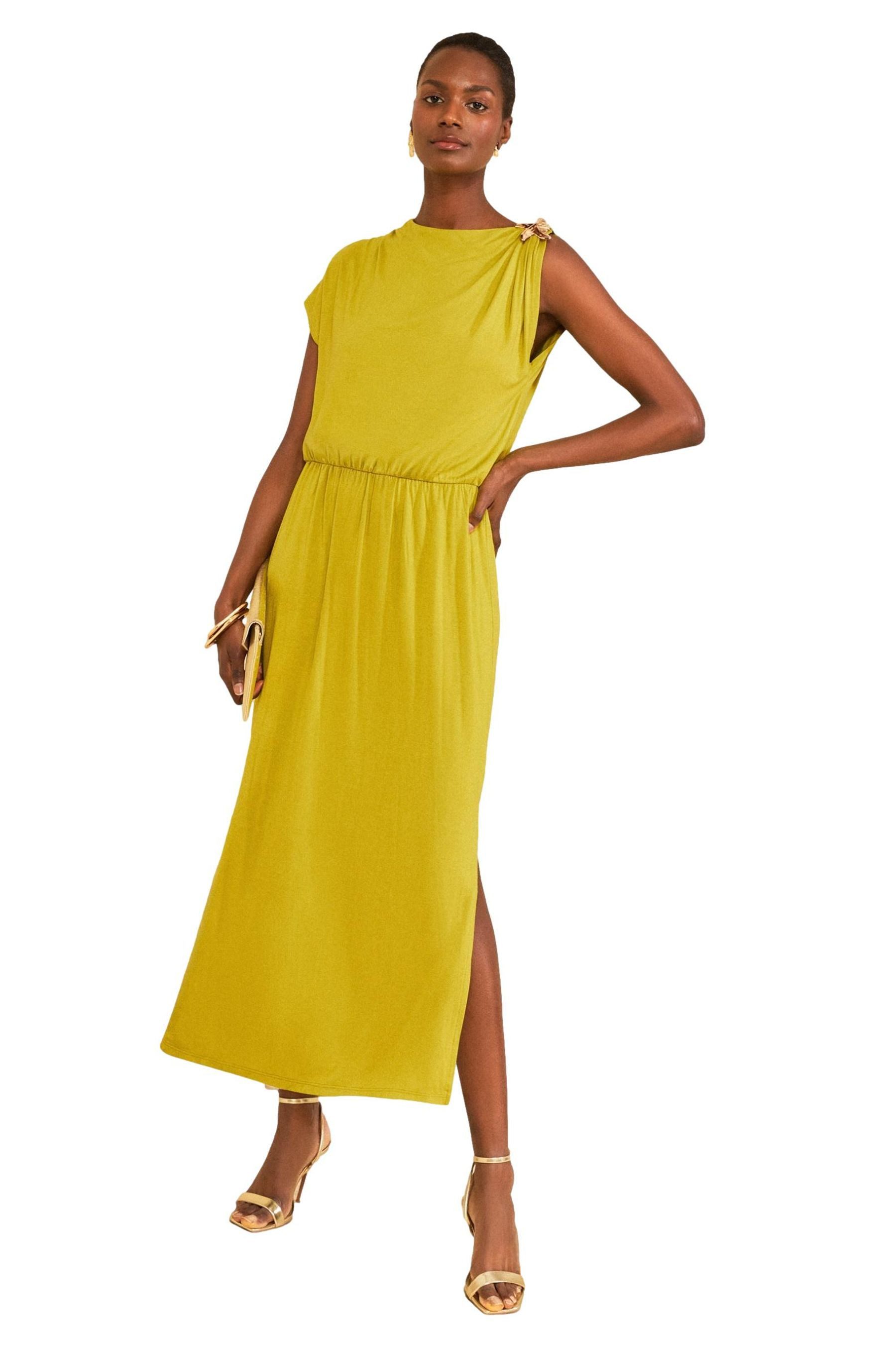 Love & Roses Midikleid Love & Rosesdrapiertes Midikleid, Regular (1-tlg)