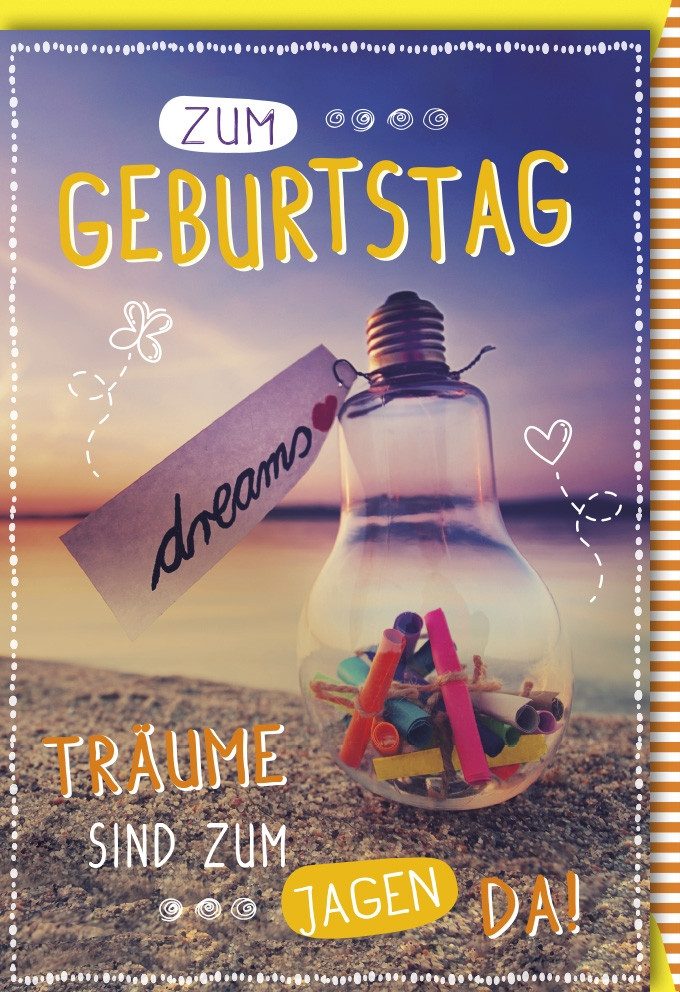 Grußkarten Geburtstag - Glückwunschkarte im Format 11,5 x 17 cm mit Umschlag
