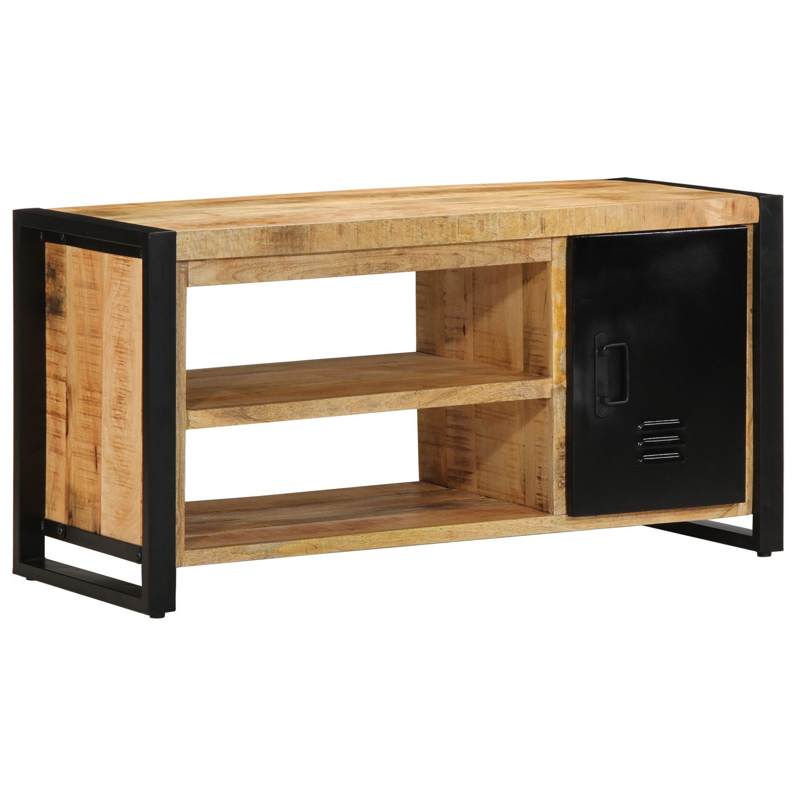 vidaXL Sitzbank Schuhbank Braun 100 x 40 x 50 cm Massivholz (1-St)