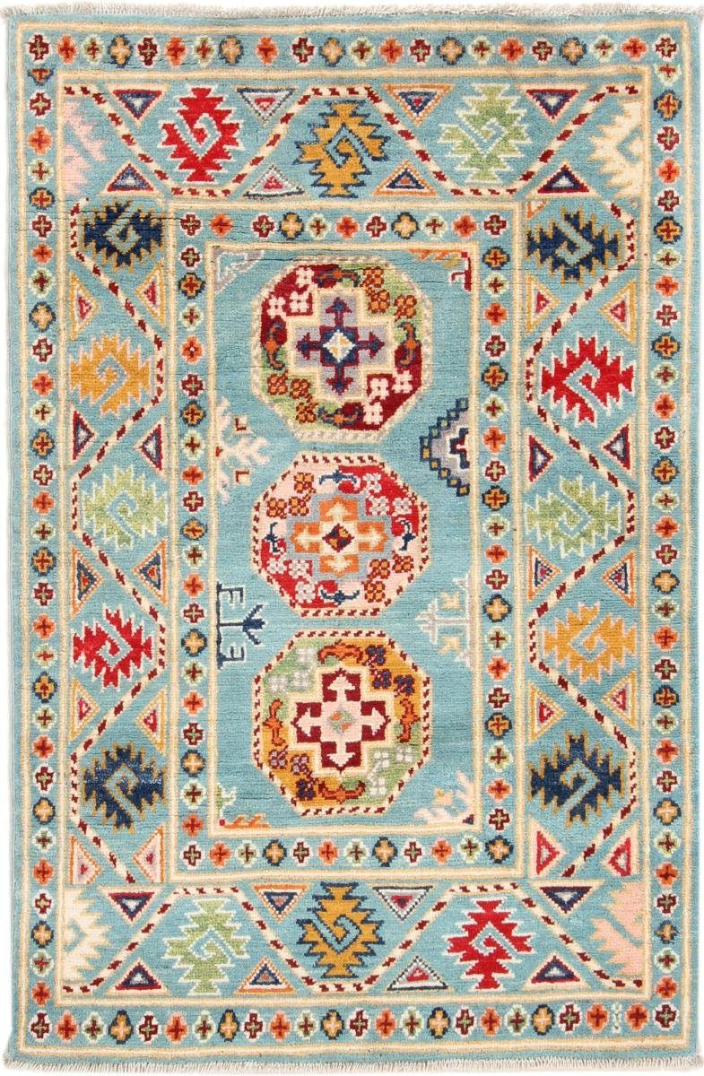Orientteppich Kazak 81x126 Handgeknüpfter Orientteppich, Nain Trading, rechteckig, Höhe: 5 mm