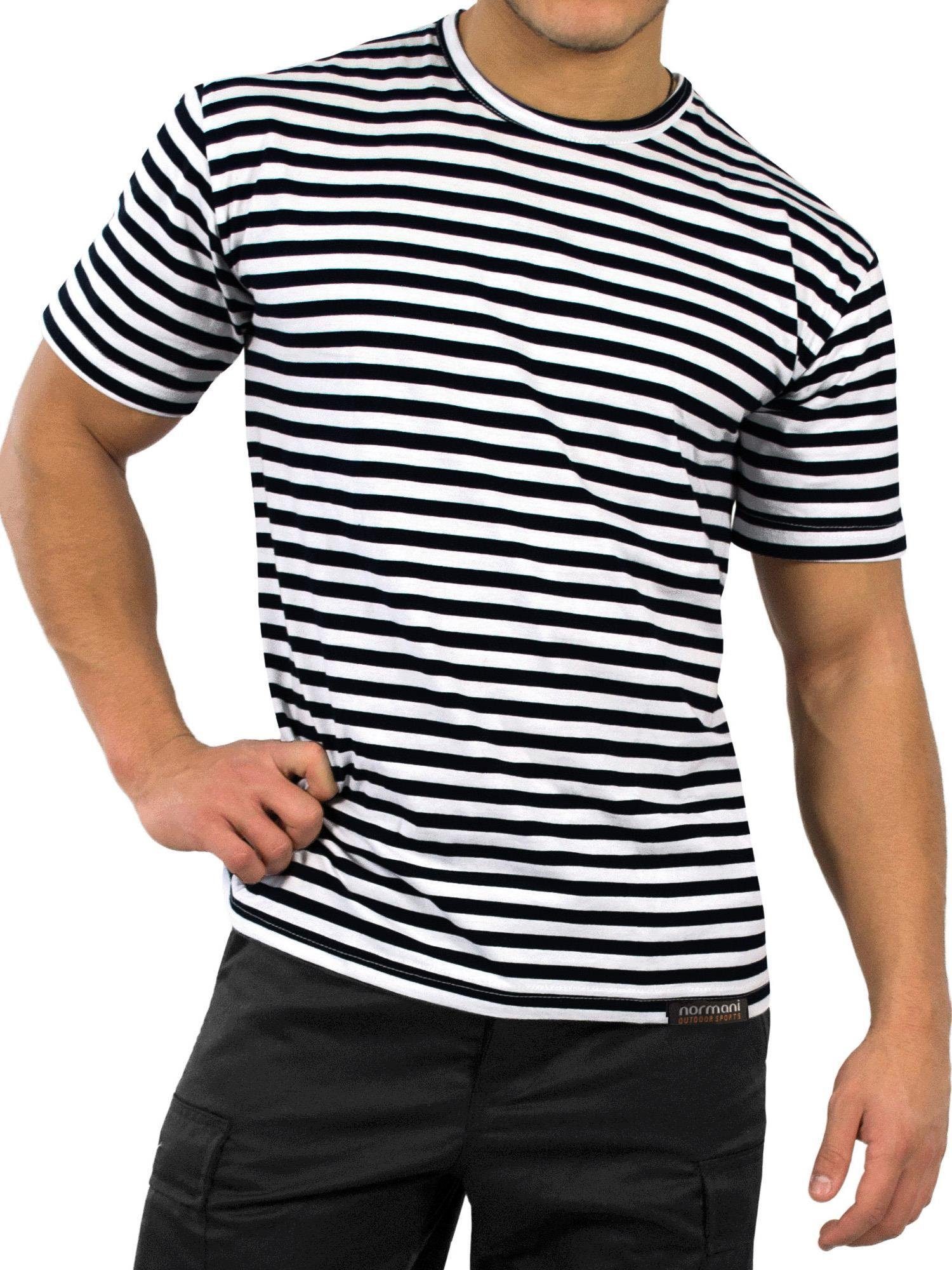 normani Funktionsshirt Marine T-Shirt Моskau kurzarm Sommer Gestreiftes Marine Shirt