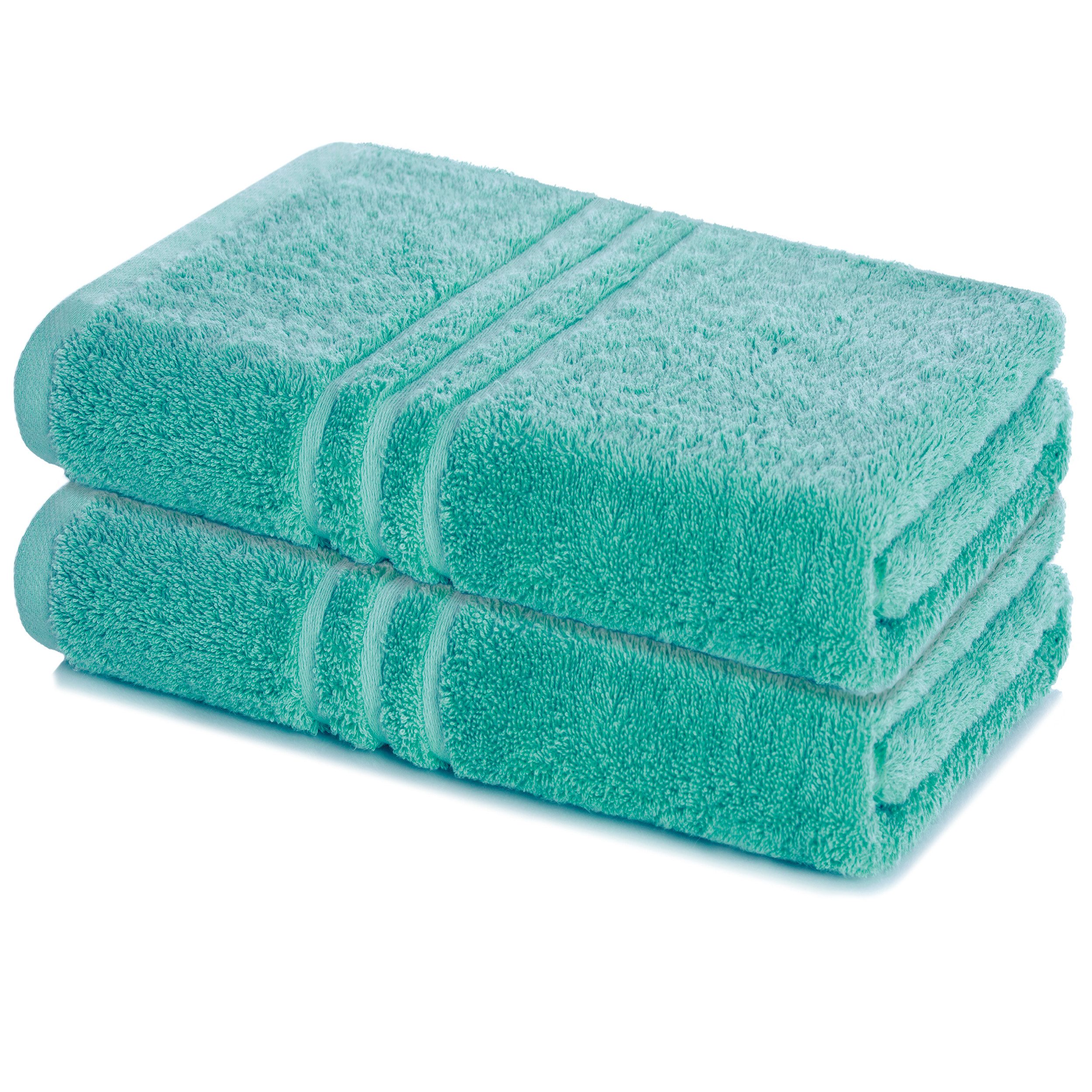 Lavea Badetuch Elena 2er Set Badetücher 100x150 cm, Duschtuch, 500 g/m² Frottier, weich & saugstark, pflegeleicht