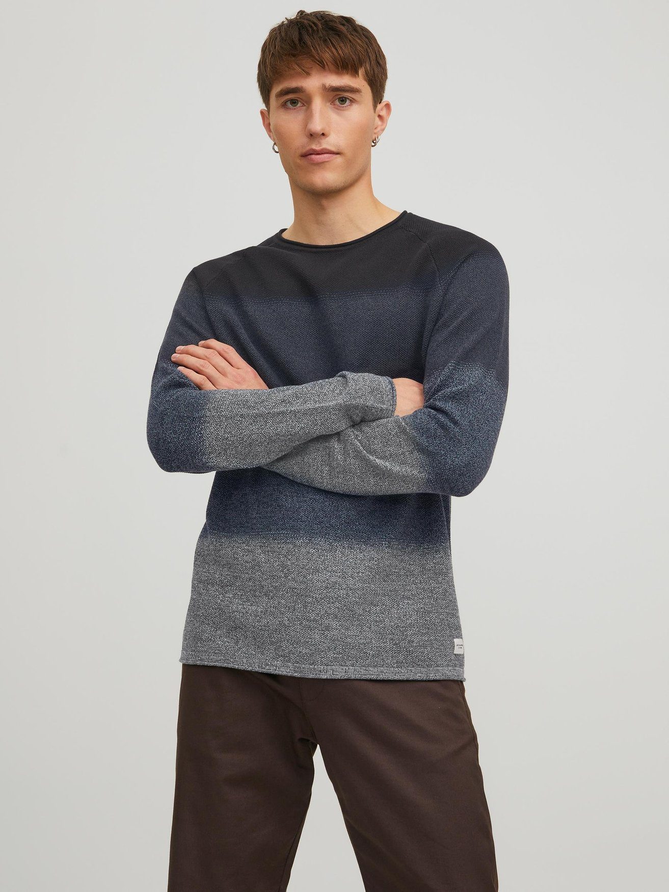 Jack & Jones Strickpullover Rundhals Strickpullover Langarm aus Baumwolle J günstig online kaufen