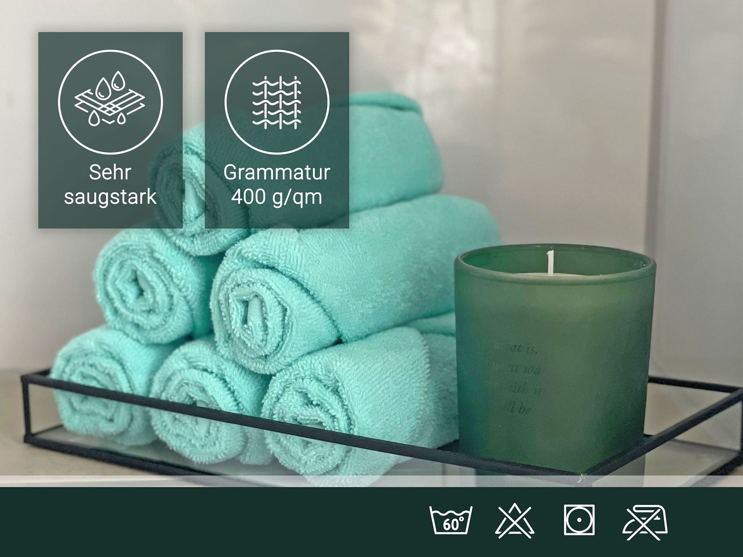ZOLLNER Gästehandtücher, Walkfrottier (10-St), 30 x günstig online kaufen