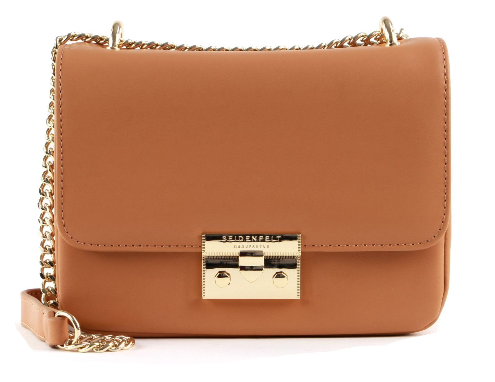 Lederoptik SEIDENFELT Arvaja Midi - Hobo Bag In Toffee Hellbraun Umhängetasche