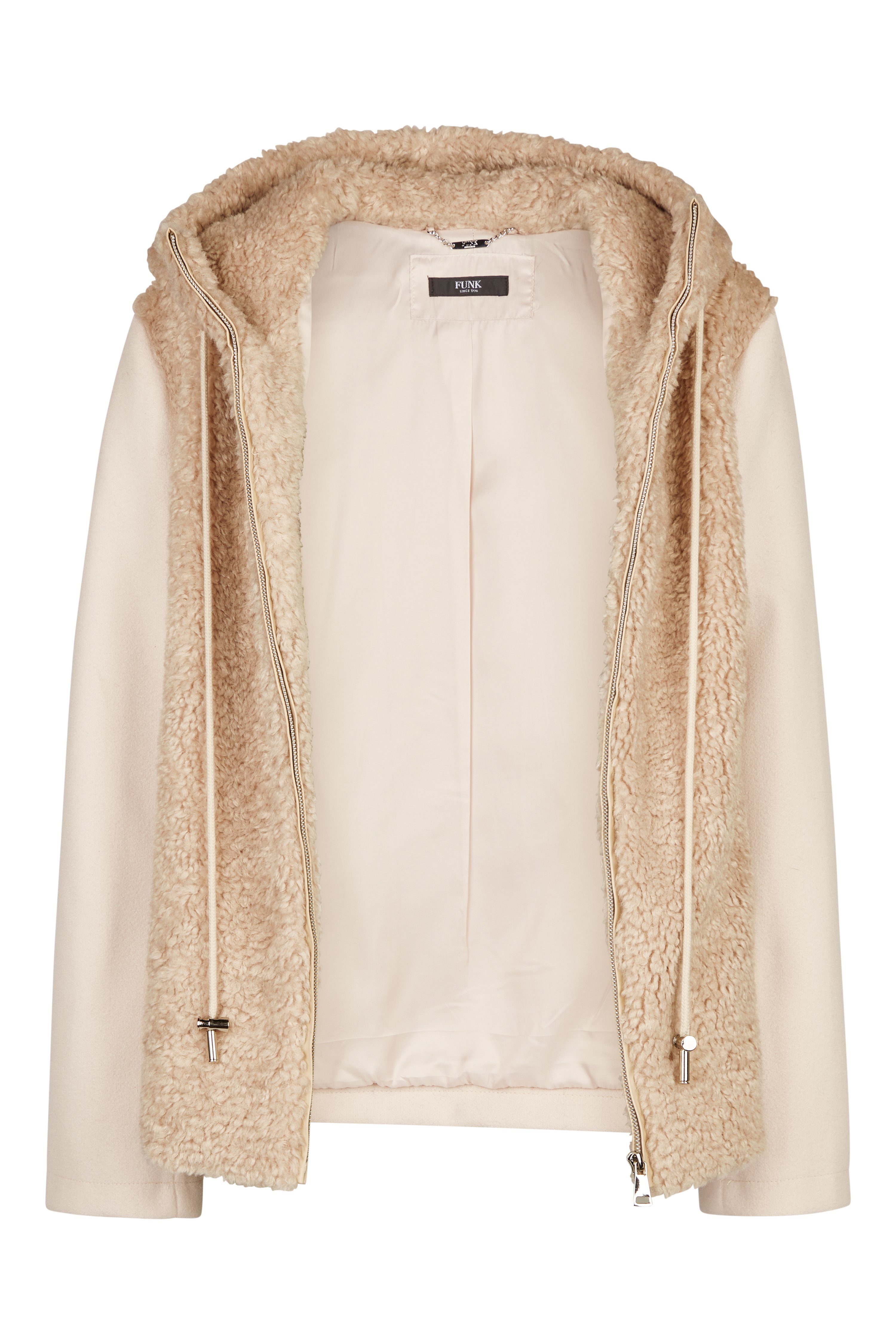 Fellimitatjacke Kurzjacke im Curlylamm-Look