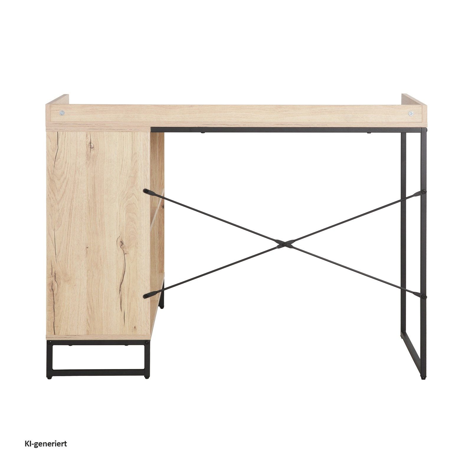 HTI-Living Eckschreibtisch mit Regal Cedrik Artisaneiche-Schwarz (Stück, 1-St., 1 Eckschreibtisch) – Bild 5 von 5