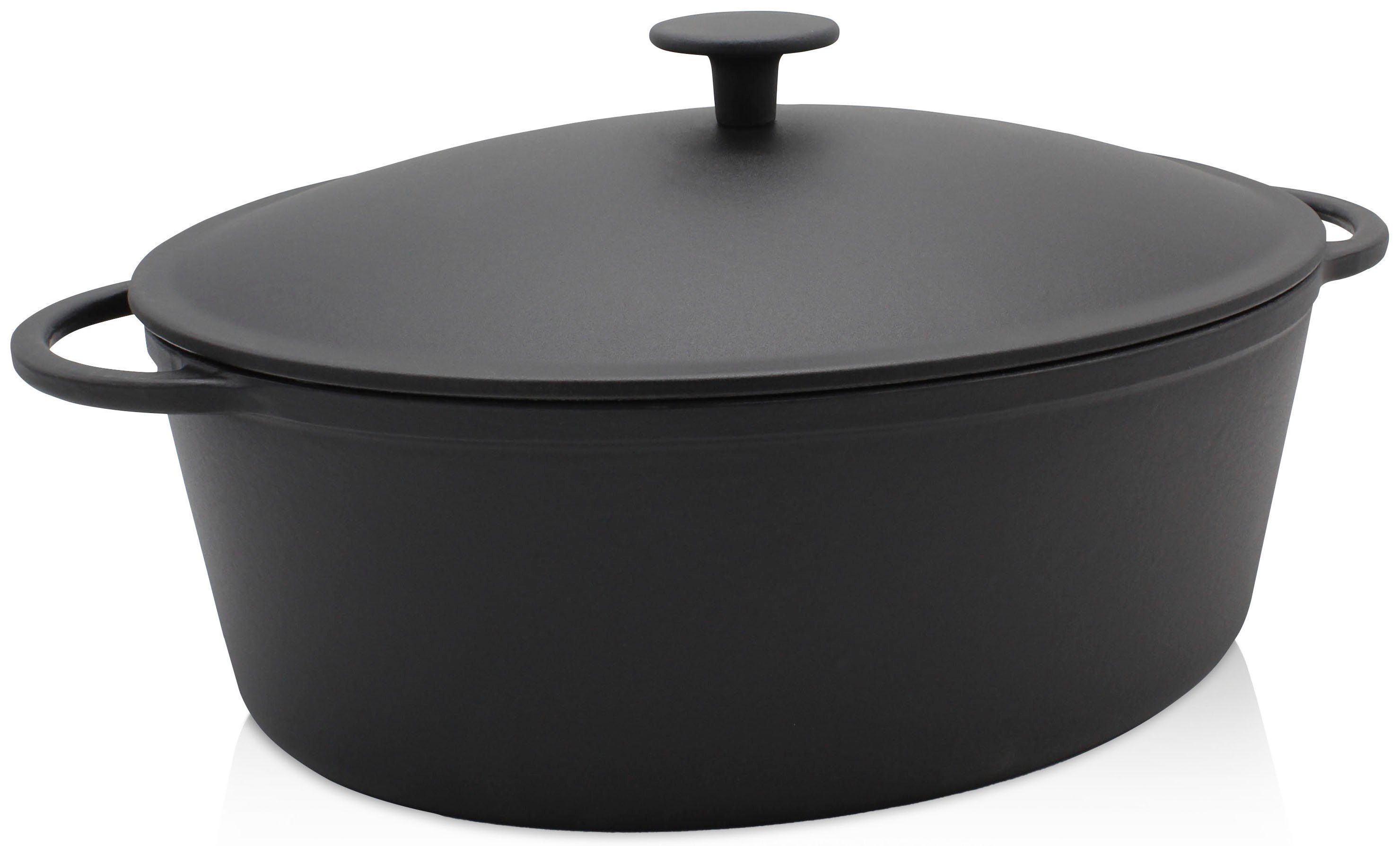Bräter Eisenguss Gansbräter mit Deckel RUSTICA, 34 x 27 x 12,5 cm