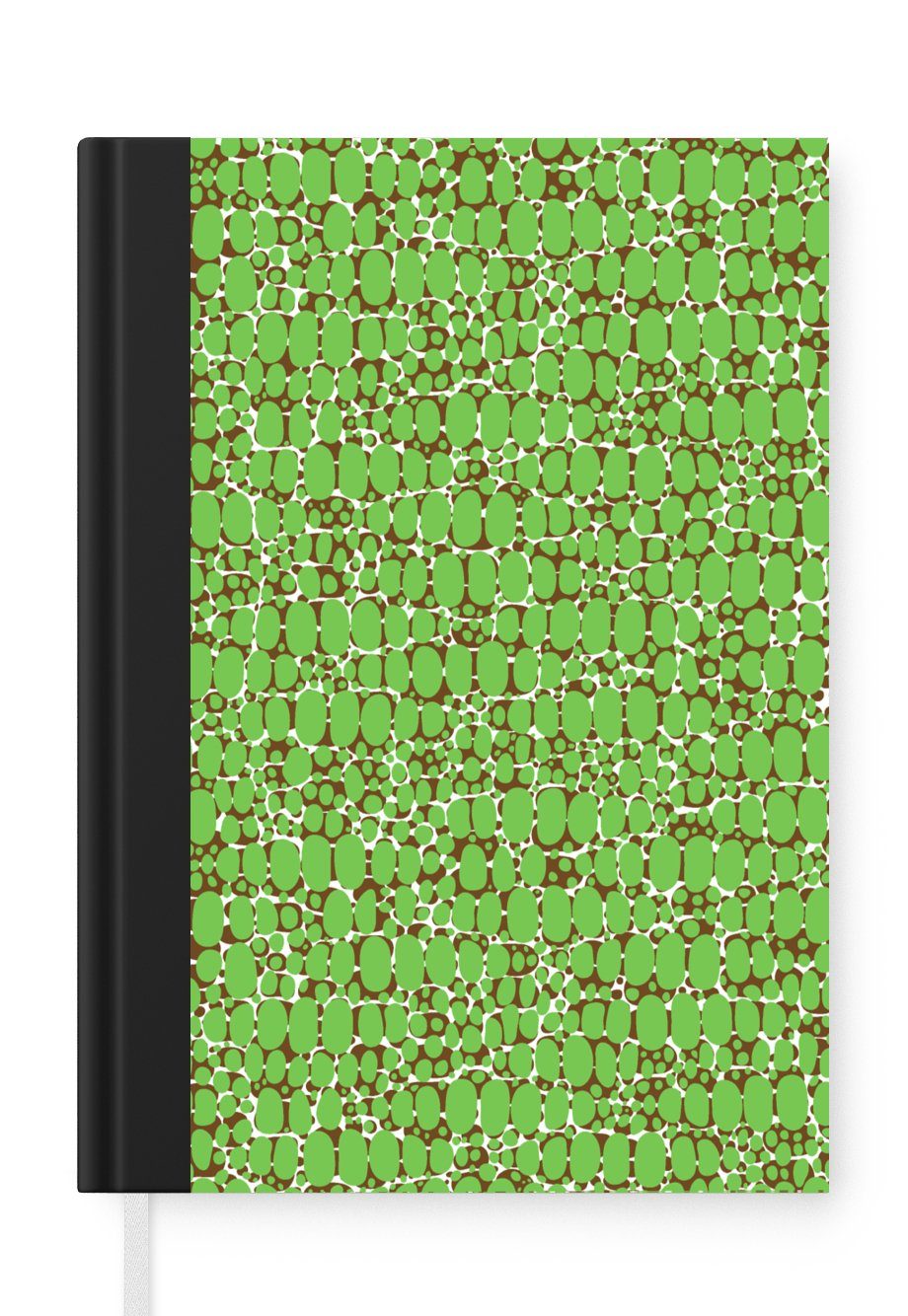MuchoWow Notizbuch Krokodil - Textur - Muster - Grün, Journal, Merkzettel, Tagebuch, Notizheft, A5, 98 Seiten, Haushaltsbuch