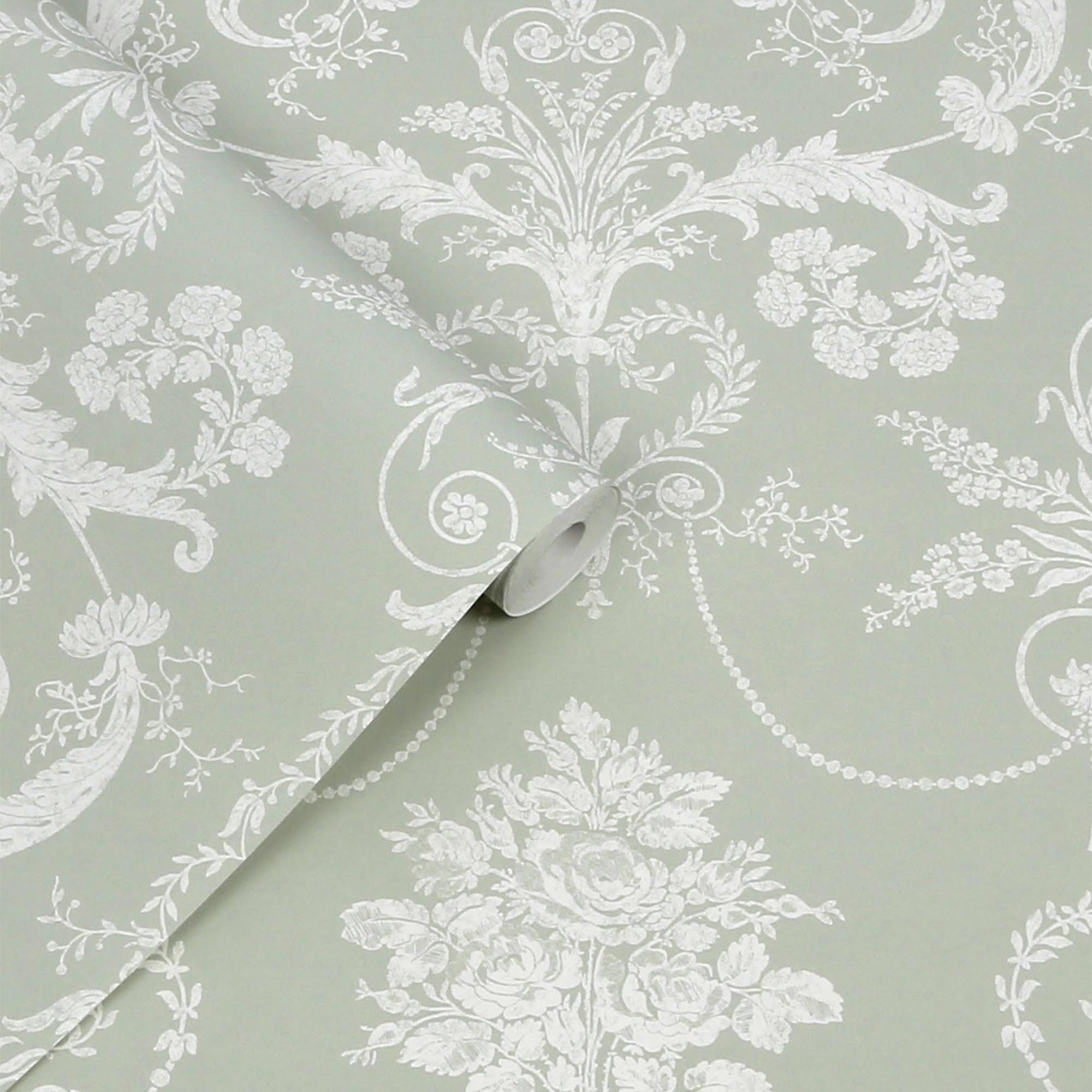 LAURA ASHLEY Vliestapete JOSETTE, glatt, floral, (1 St), Design Tapeten