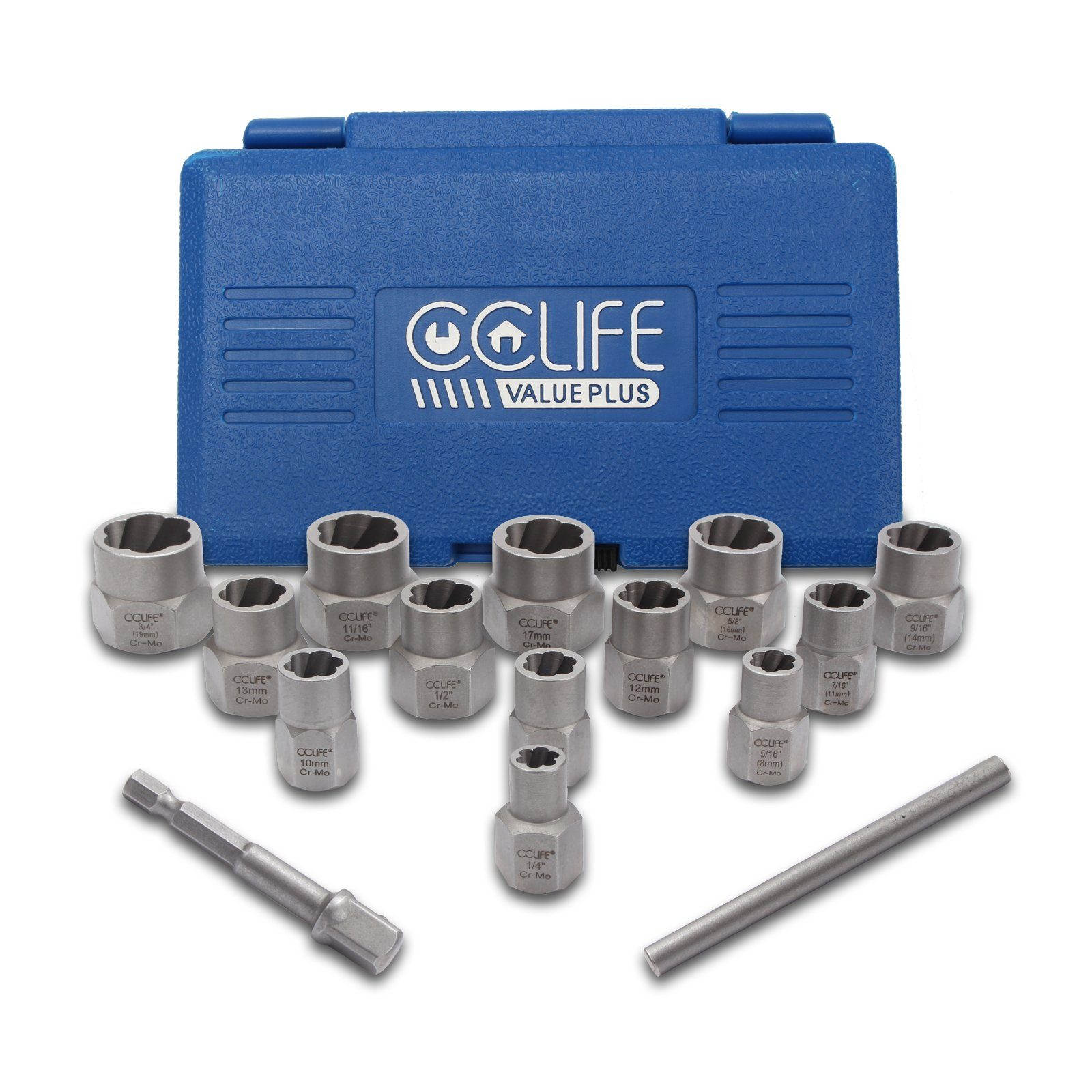 CCLIFE 3/8 Zoll Spezial Steckschlüssel Einsatz Linksausdreher 15tlg Schraub günstig online kaufen