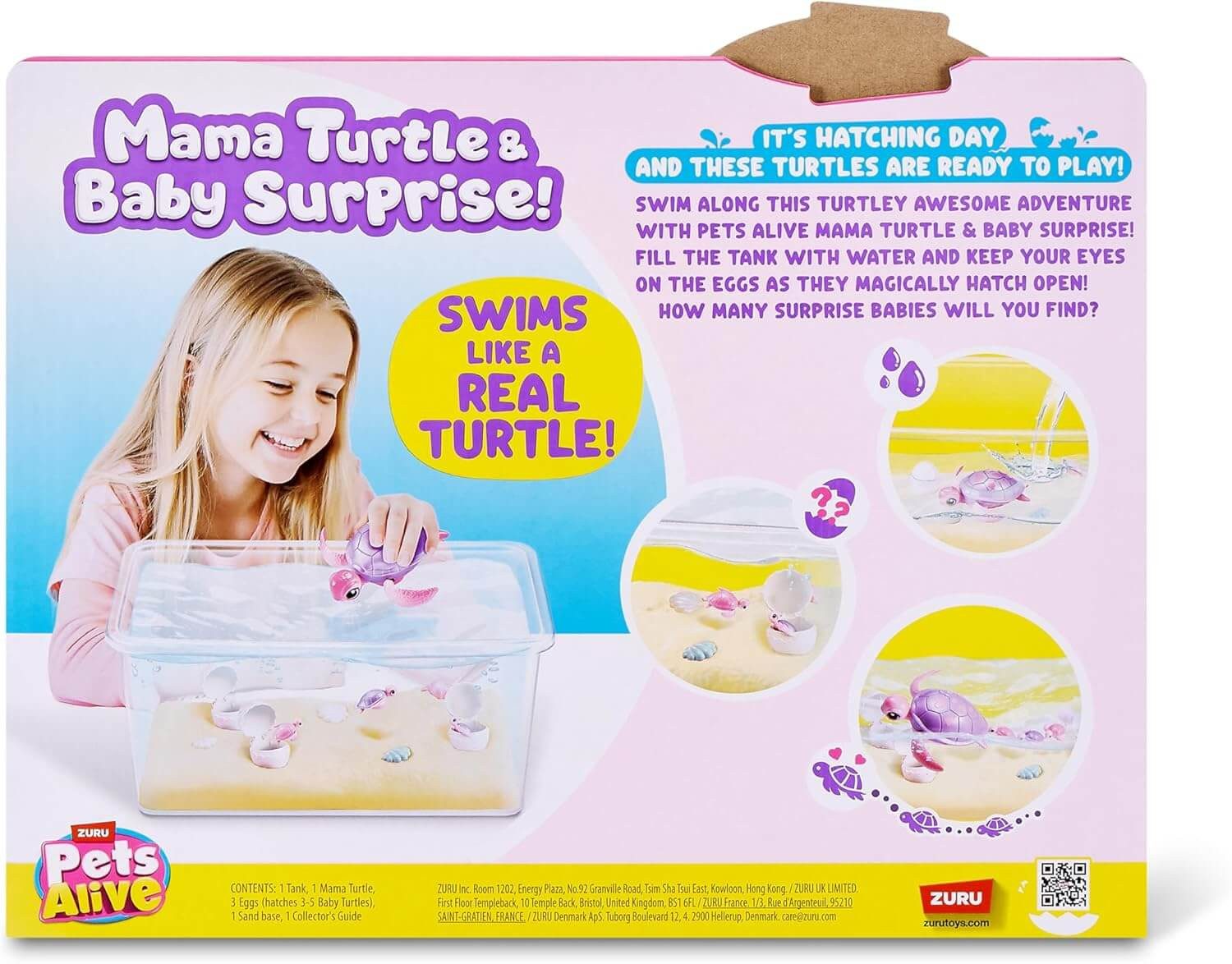 ZURU Spielfigur ZURU 9560 - Pets Alive Mama Turtle Surprise - Mama & Baby Schildkröte – Bild 5 von 5
