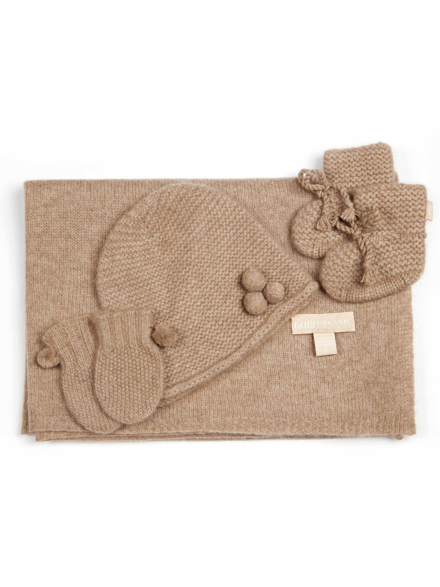 GOBI Cashmere Neugeborenen-Geschenkset Naturfarbe Kaschmir Baby Set