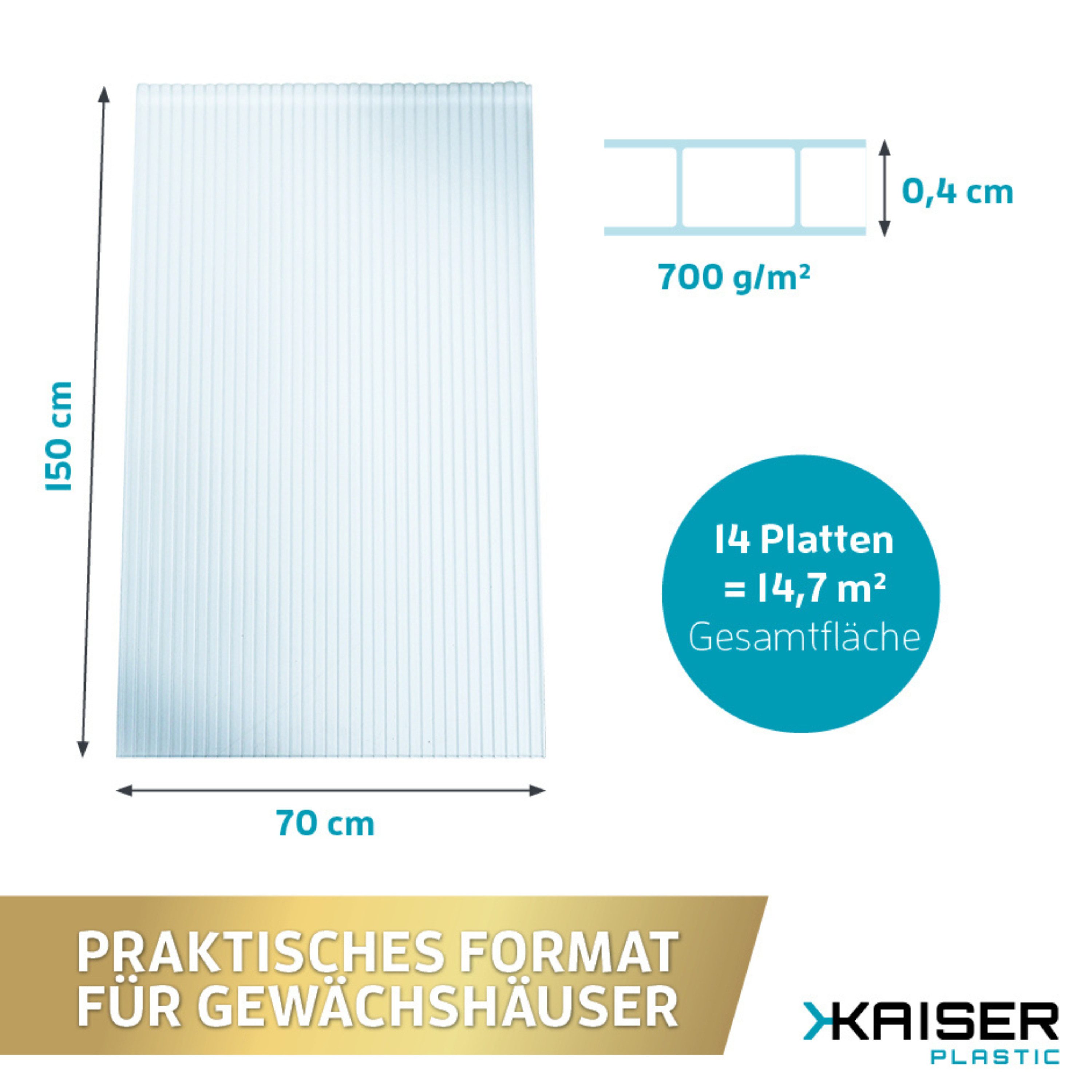 Kaiser plastic Gewächshaus Gewächshausplatten Sets, 4 günstig online kaufen