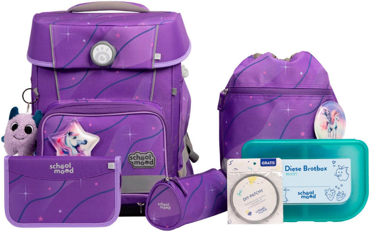 SCHOOL-MOOD® Schulranzen Champion Maxx Pro (Set, 7-tlg)