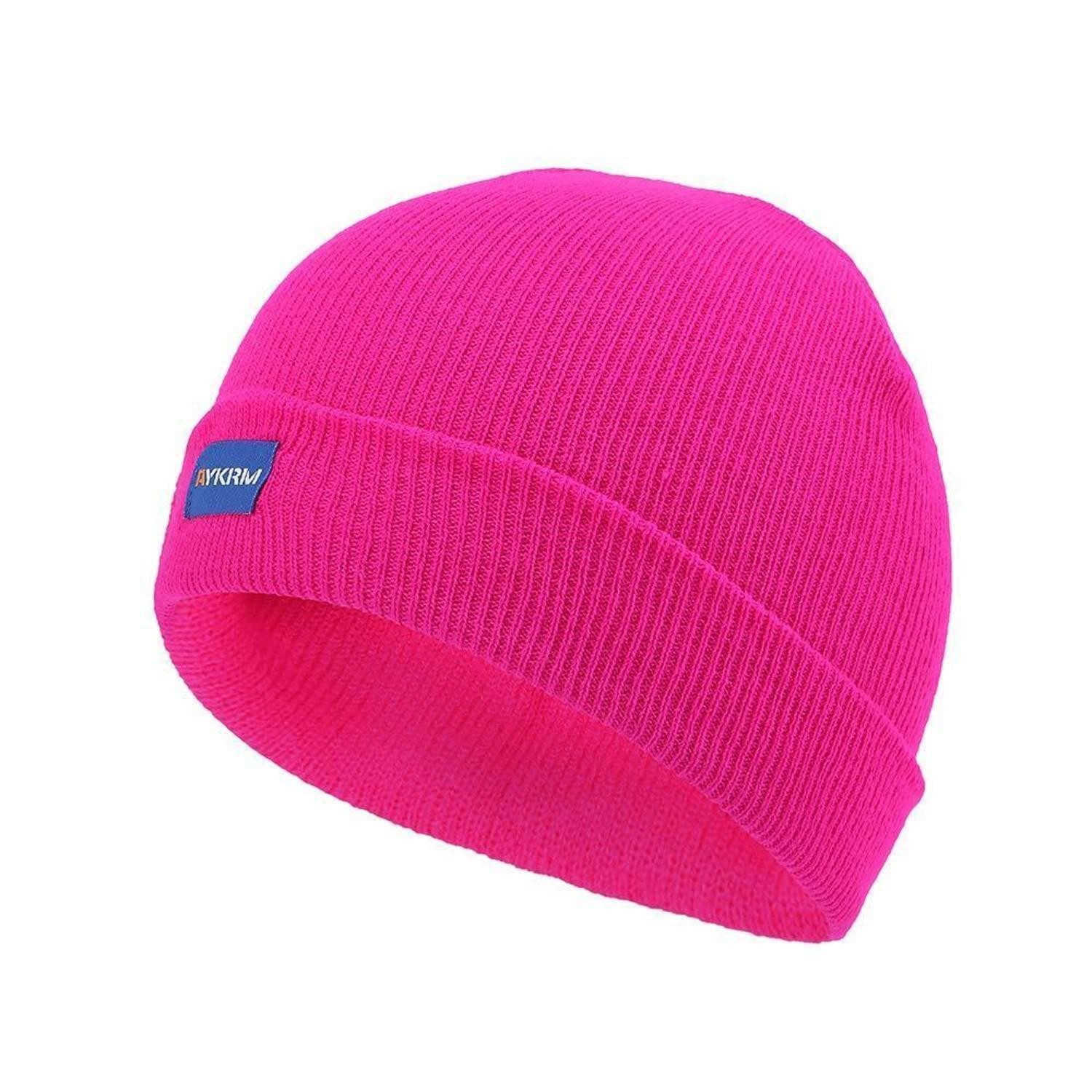 LuxusKollektion Strickmütze Strickmütze Herren Beanie Rose Rot (1-St)