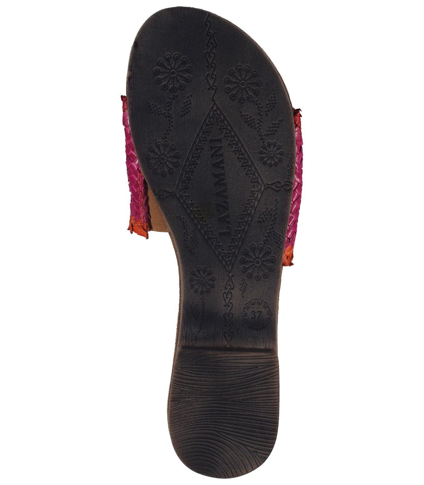 Fuchsia Pantoletten Lazamani Pantolette Leder