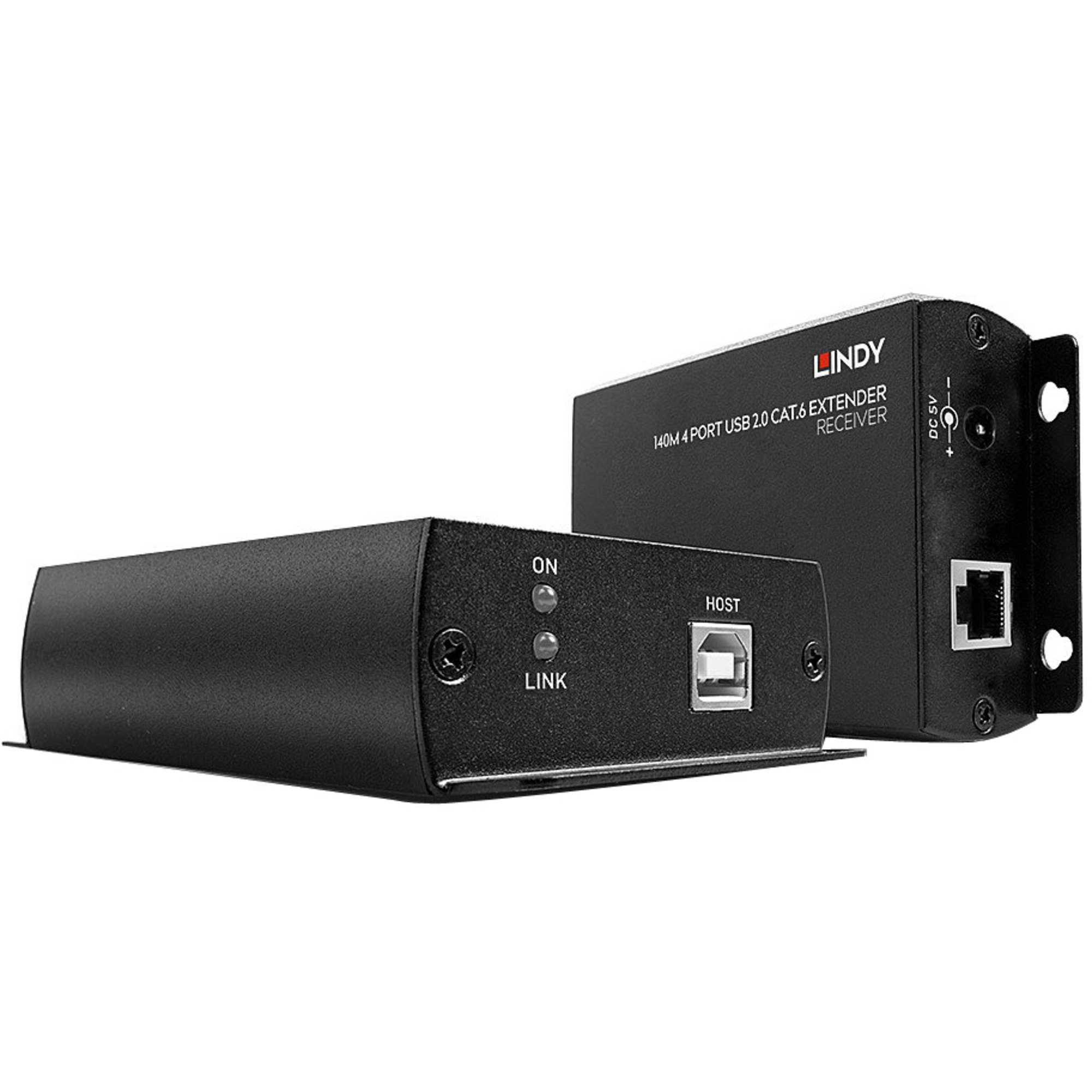 Lindy 140m 4 Port USB 2.0 Cat.6 Extender, USB-Kabel