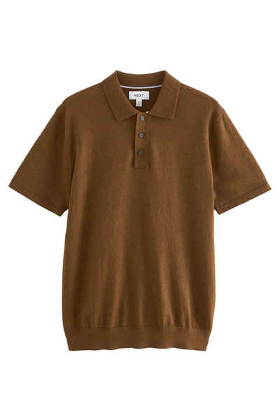 Next Poloshirt Kurzärmeliges Strick-Polohemd, Regular Fit (1-tlg)