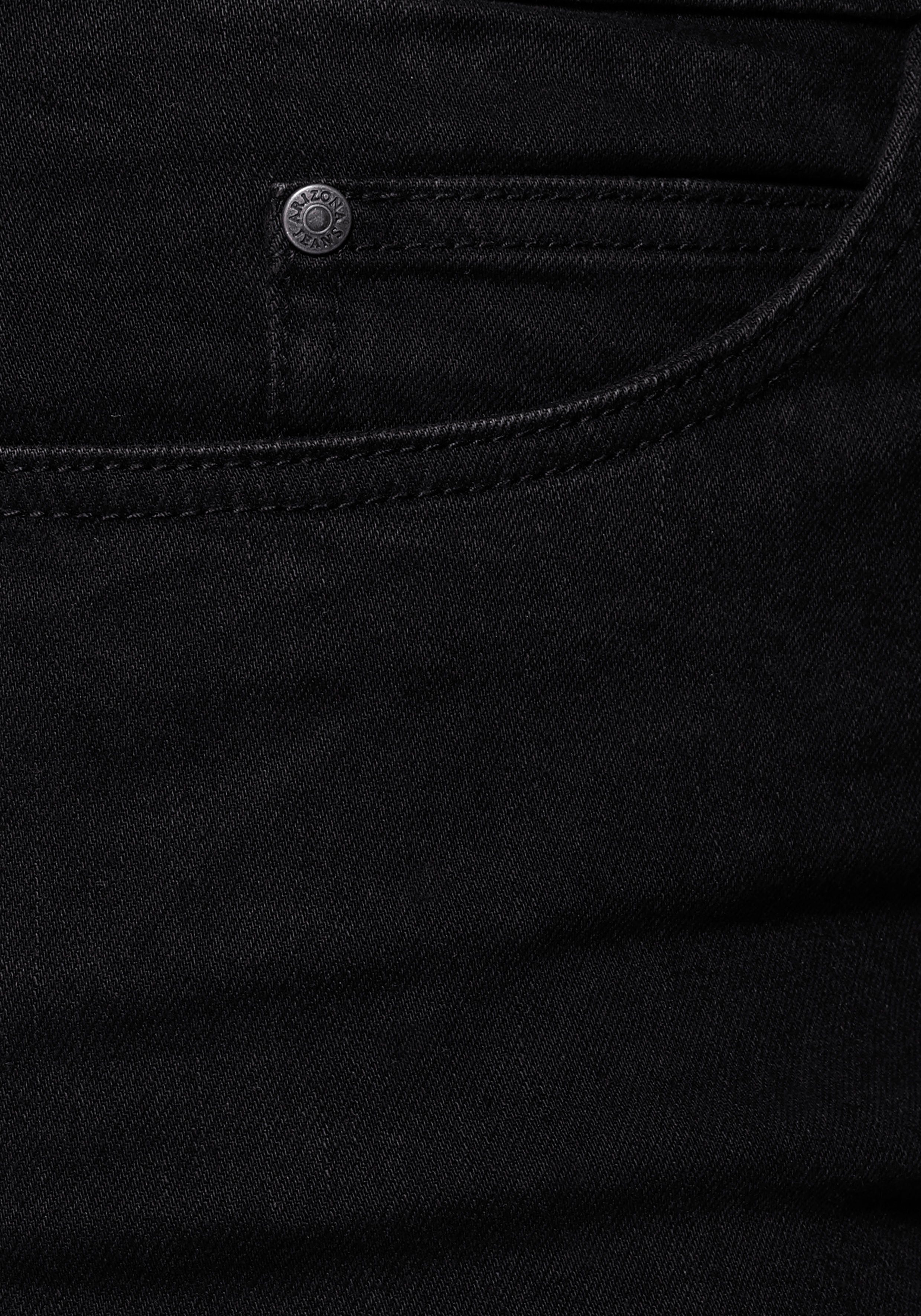 Arizona Straight-Jeans Dehnbund mit Curve-Collection black bequemen